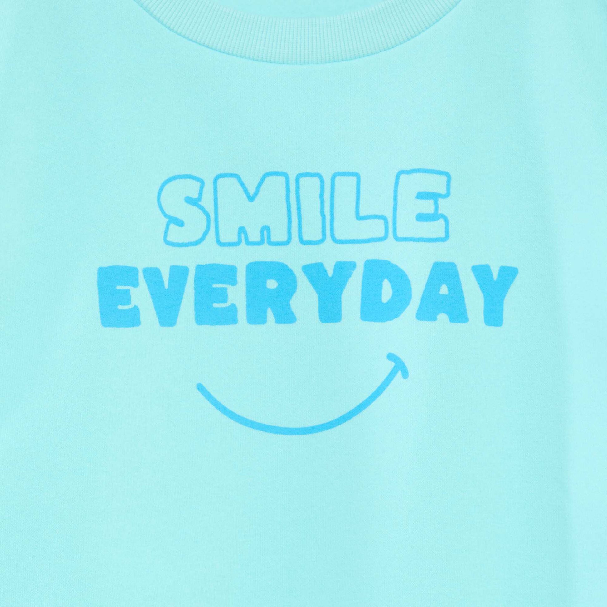 Printed loose-fit sweatshirt BLUE