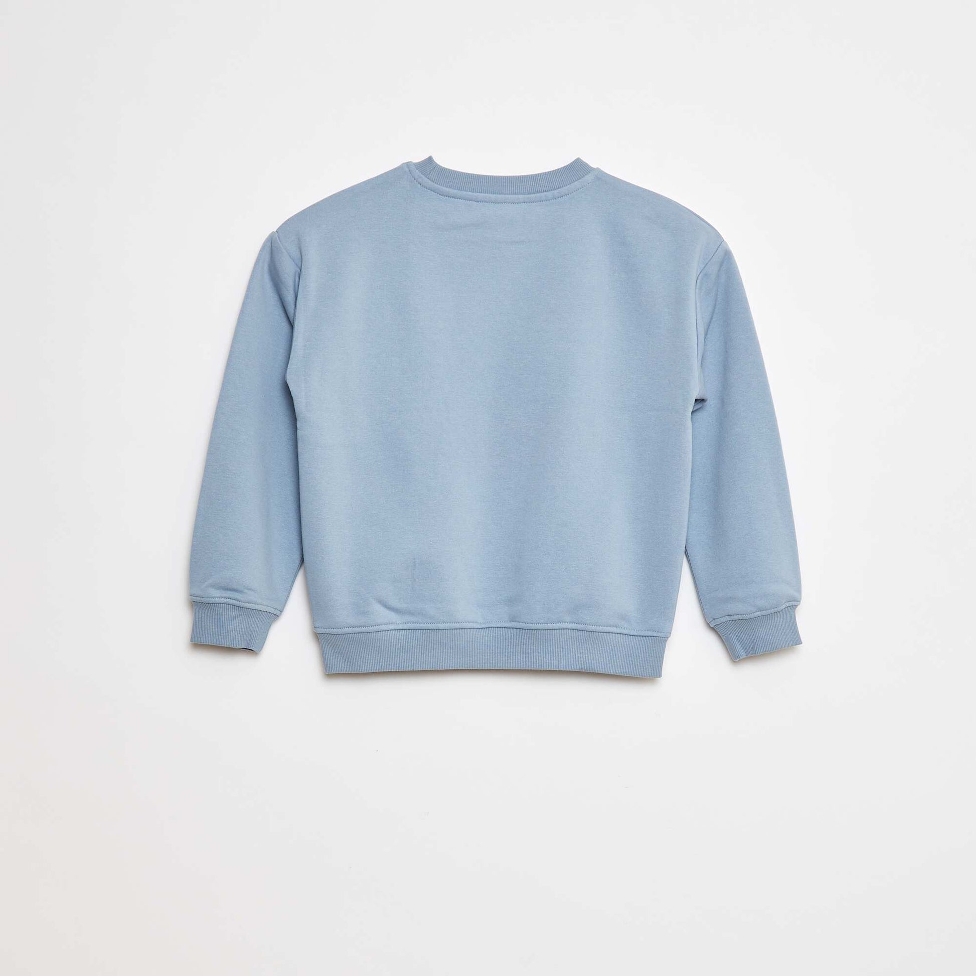 Printed loose-fit sweatshirt BLUE