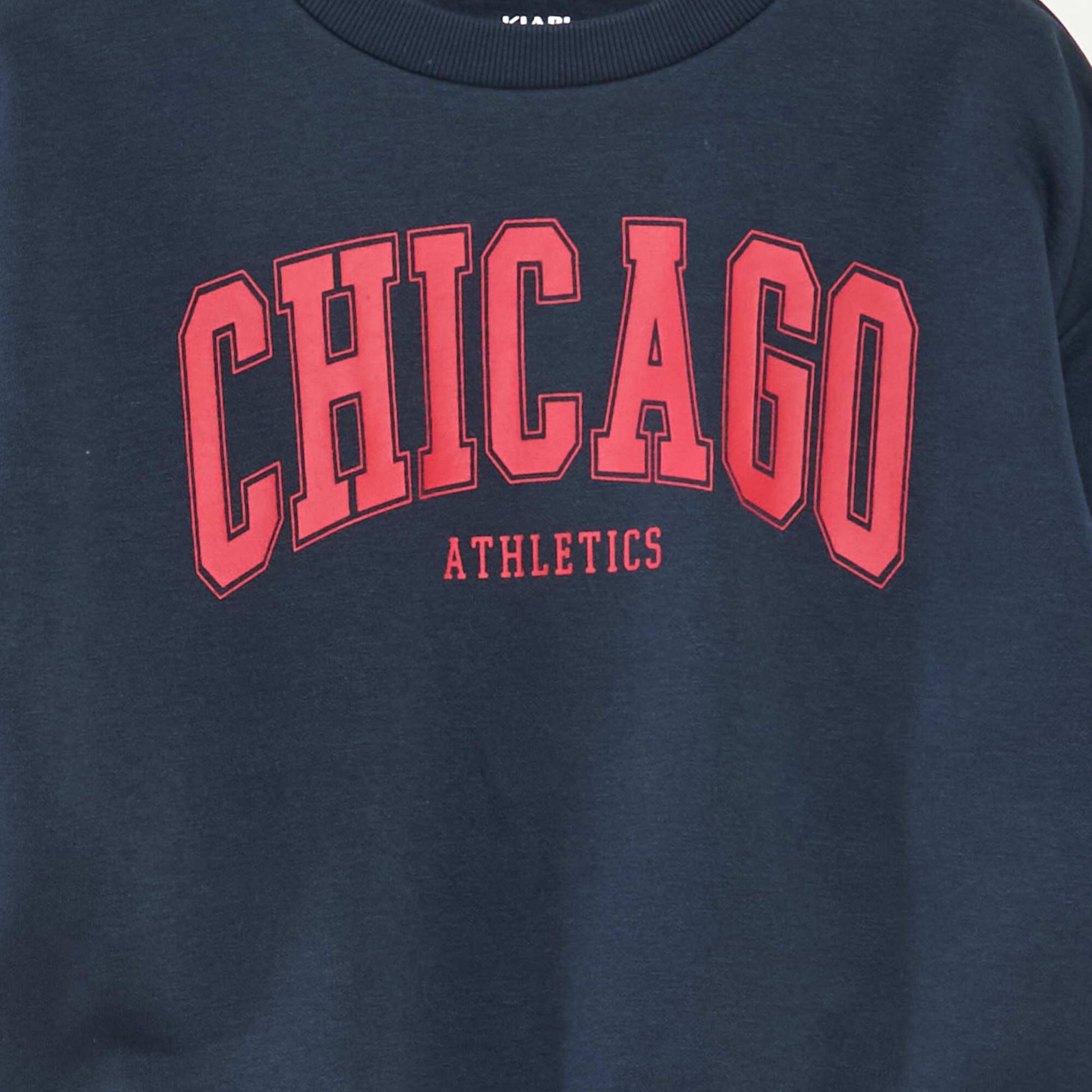 Printed loose-fit sweatshirt BLUE