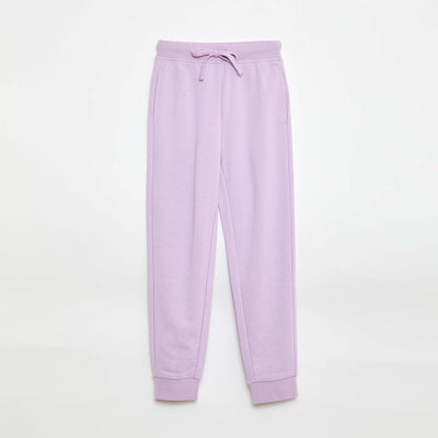 Plain joggers with elasticated waist PURPLE