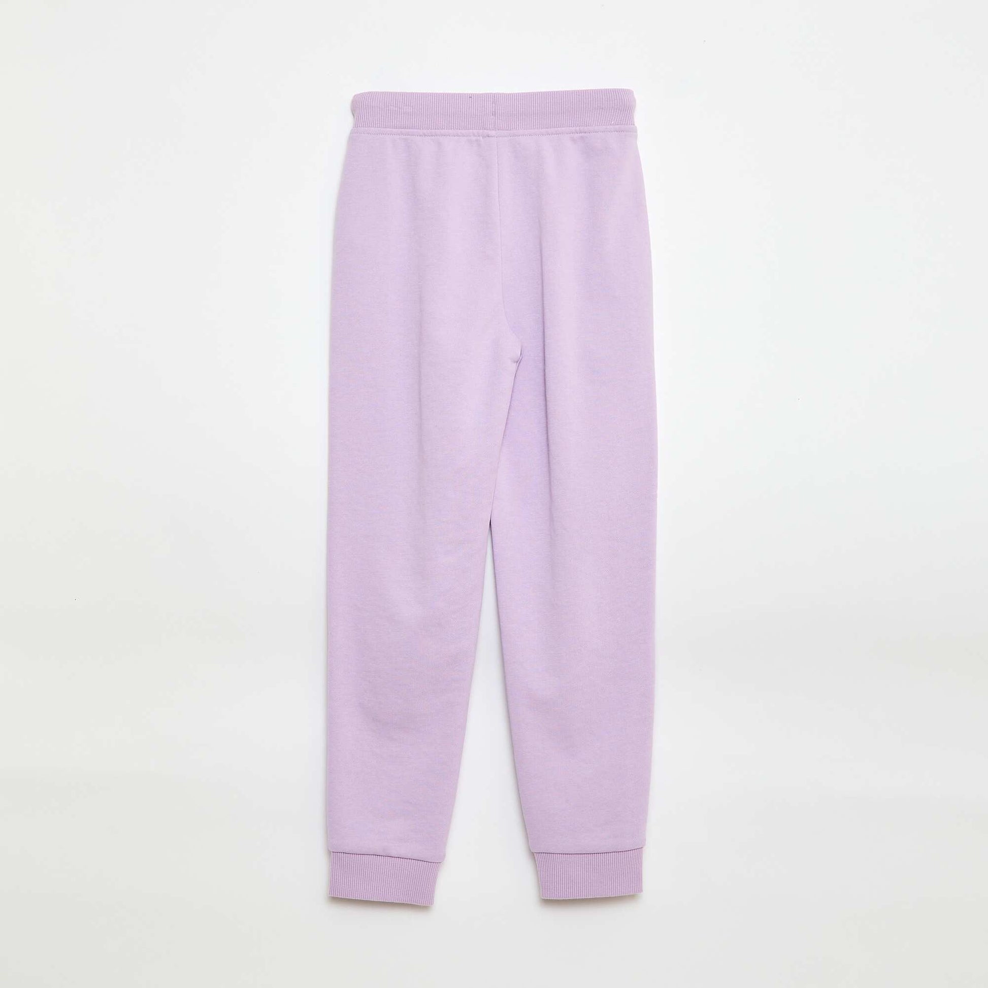 Plain joggers with elasticated waist PURPLE