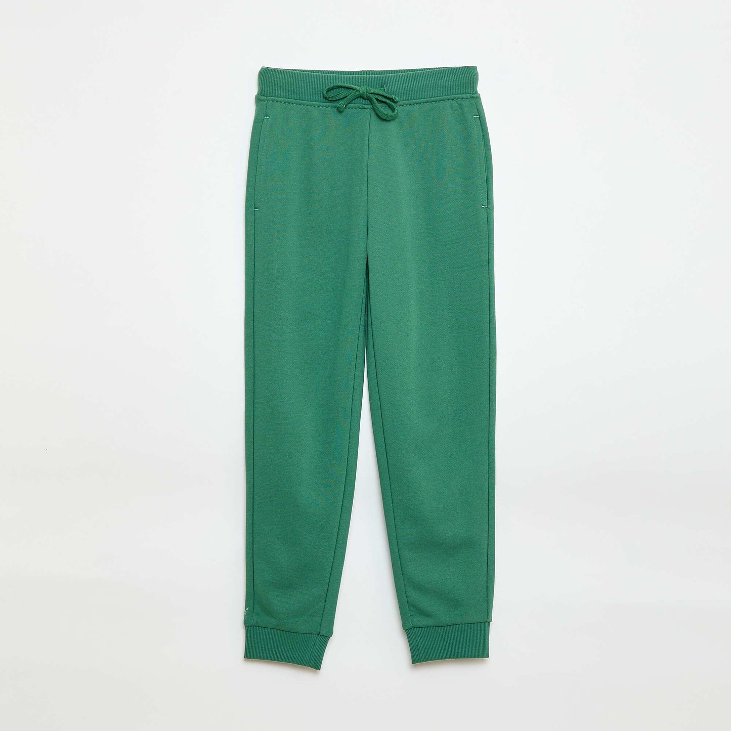 Plain joggers with elasticated waist GREEN