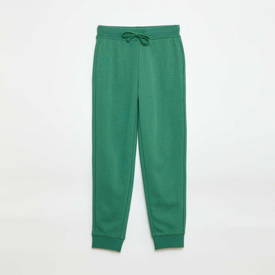 Plain joggers with elasticated waist GREEN