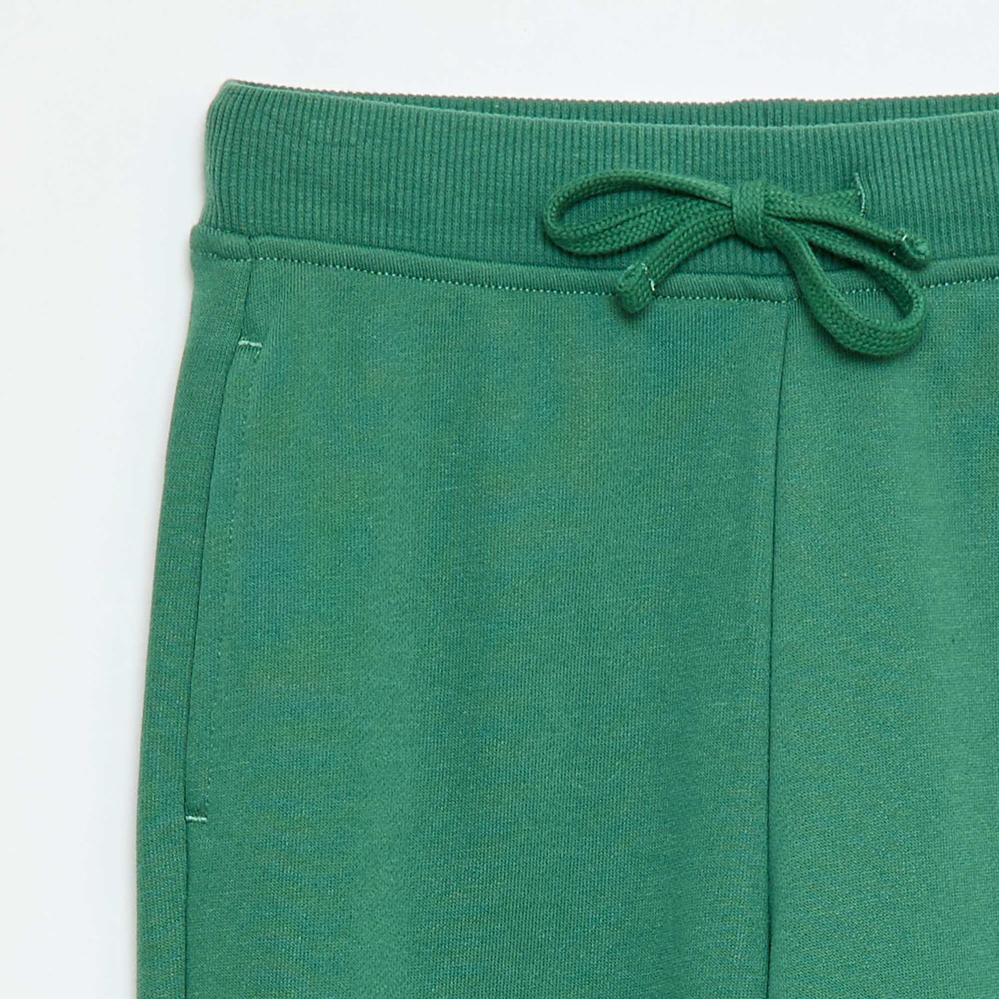 Plain joggers with elasticated waist GREEN
