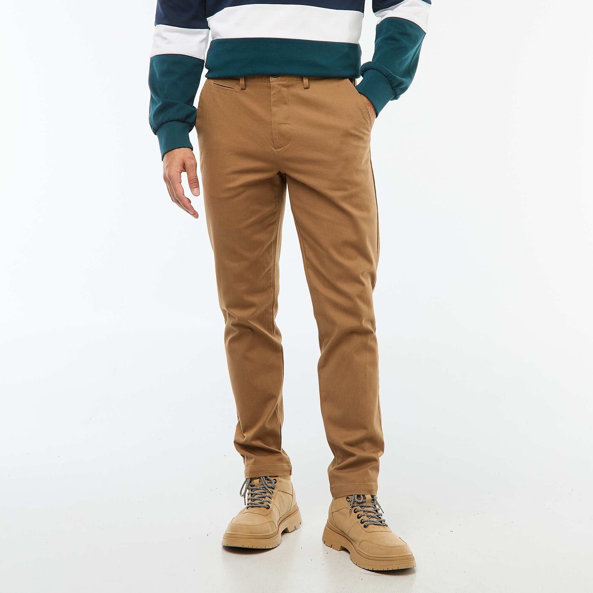 Twill Chino Trousers BROWN