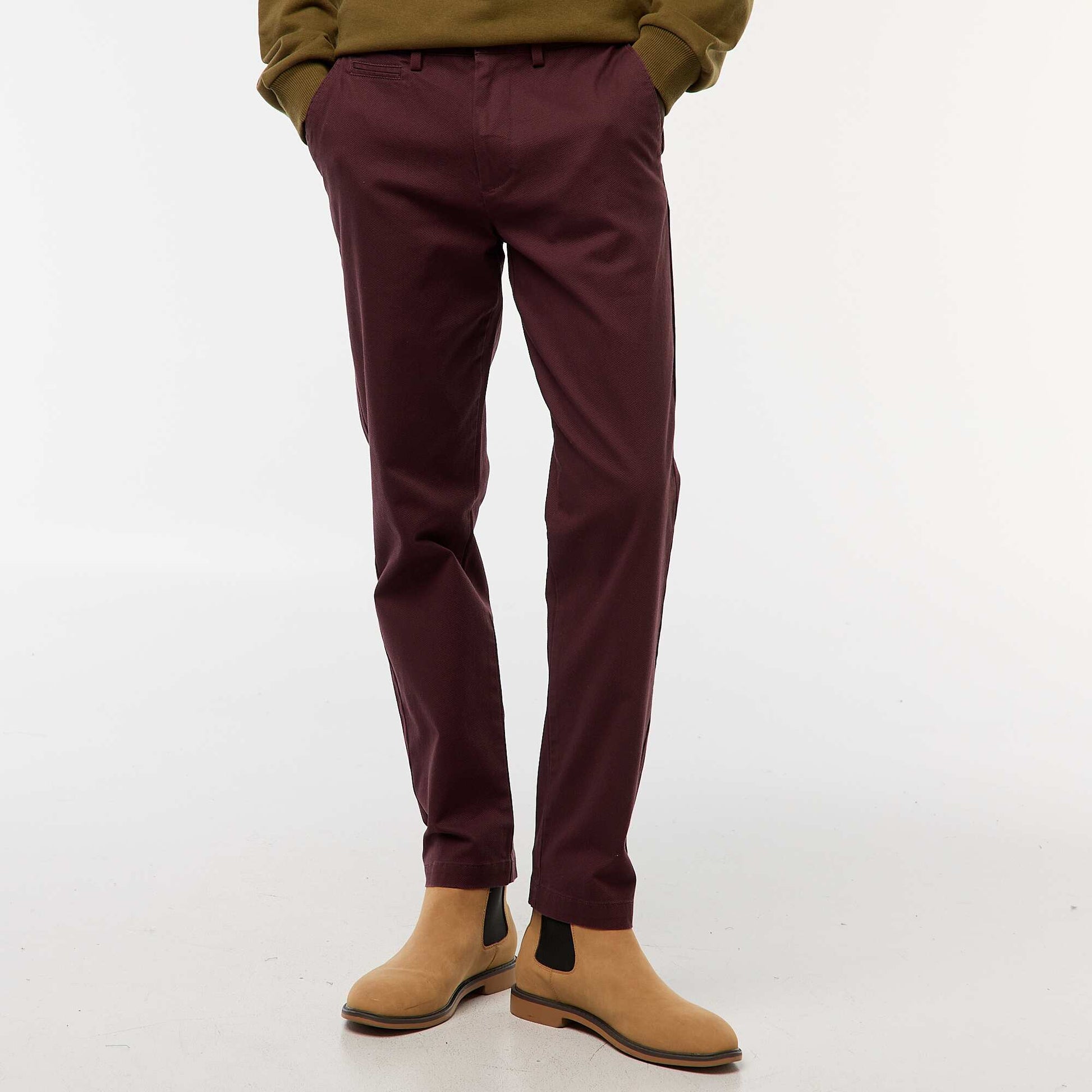 Twill Chino Trousers PURPLE