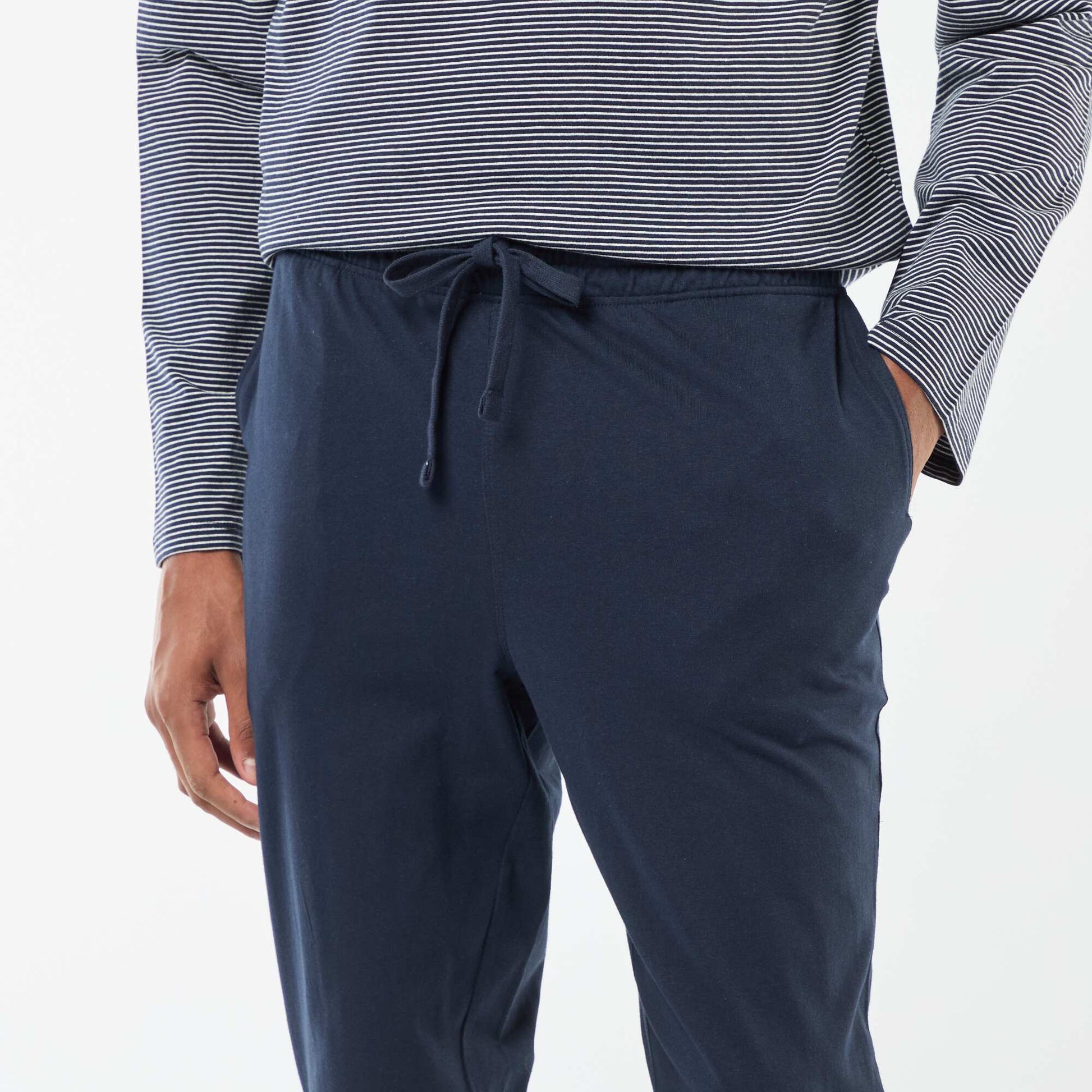 T-shirt + trousers long pyjama set - 2-piece set BLUE