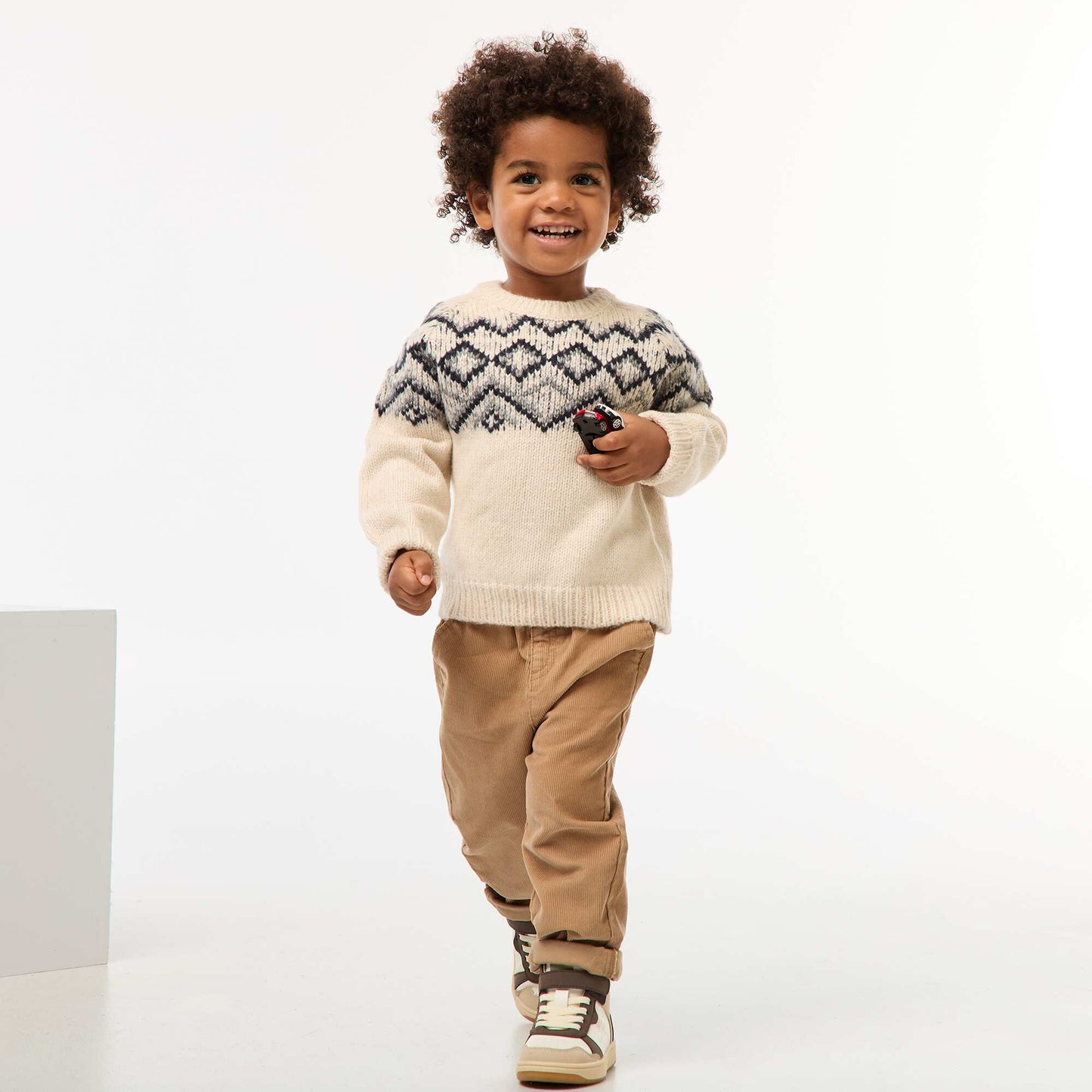 Warm Jacquard Sweater WHITE