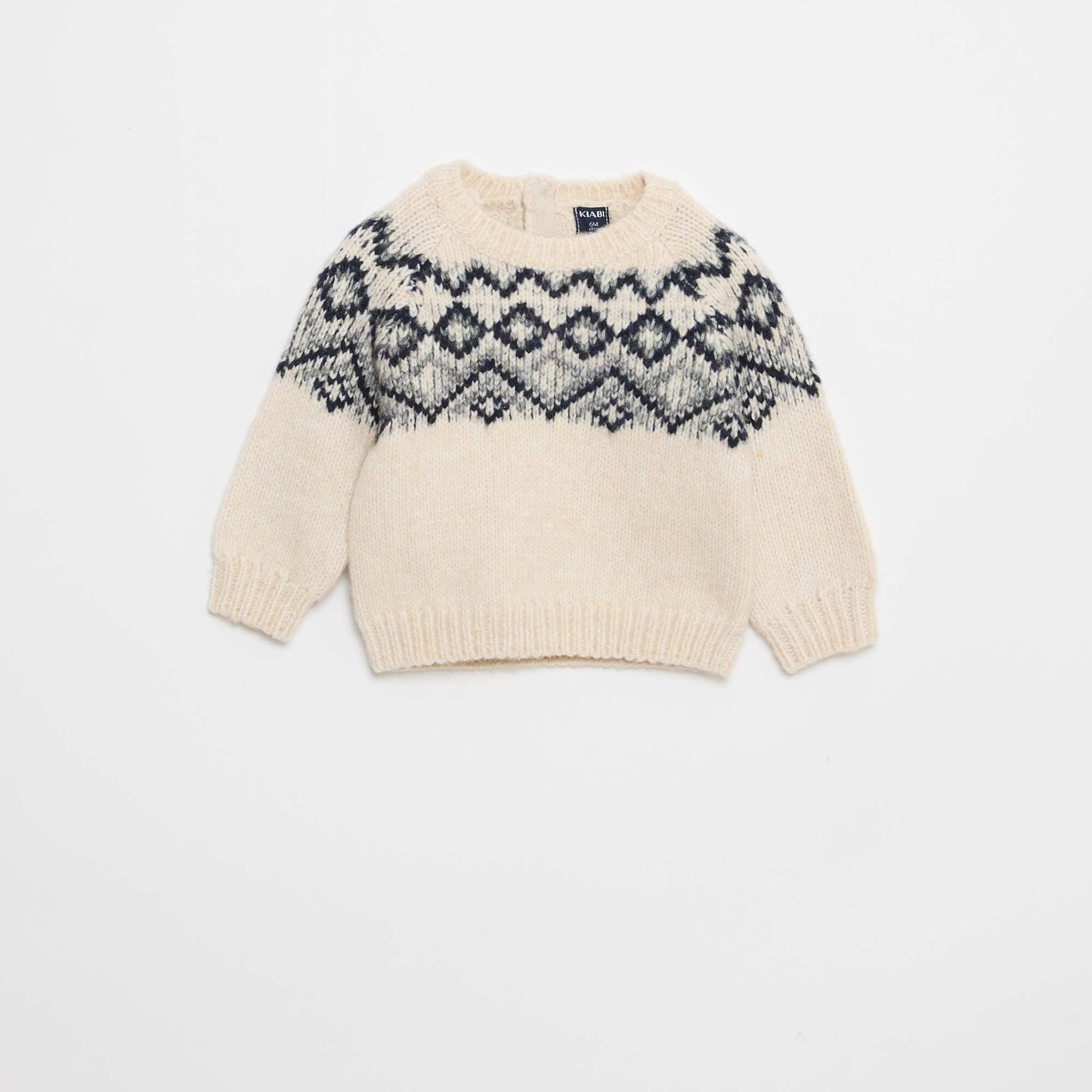 Warm Jacquard Sweater WHITE