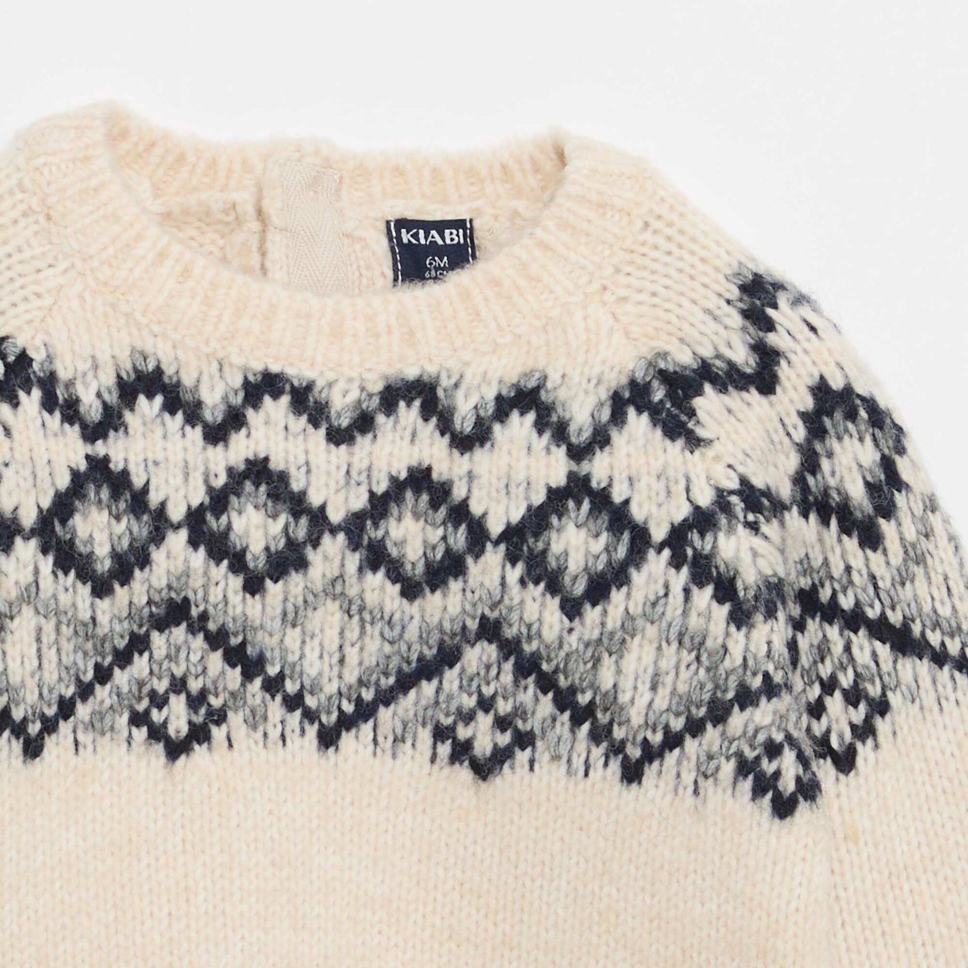 Warm Jacquard Sweater WHITE