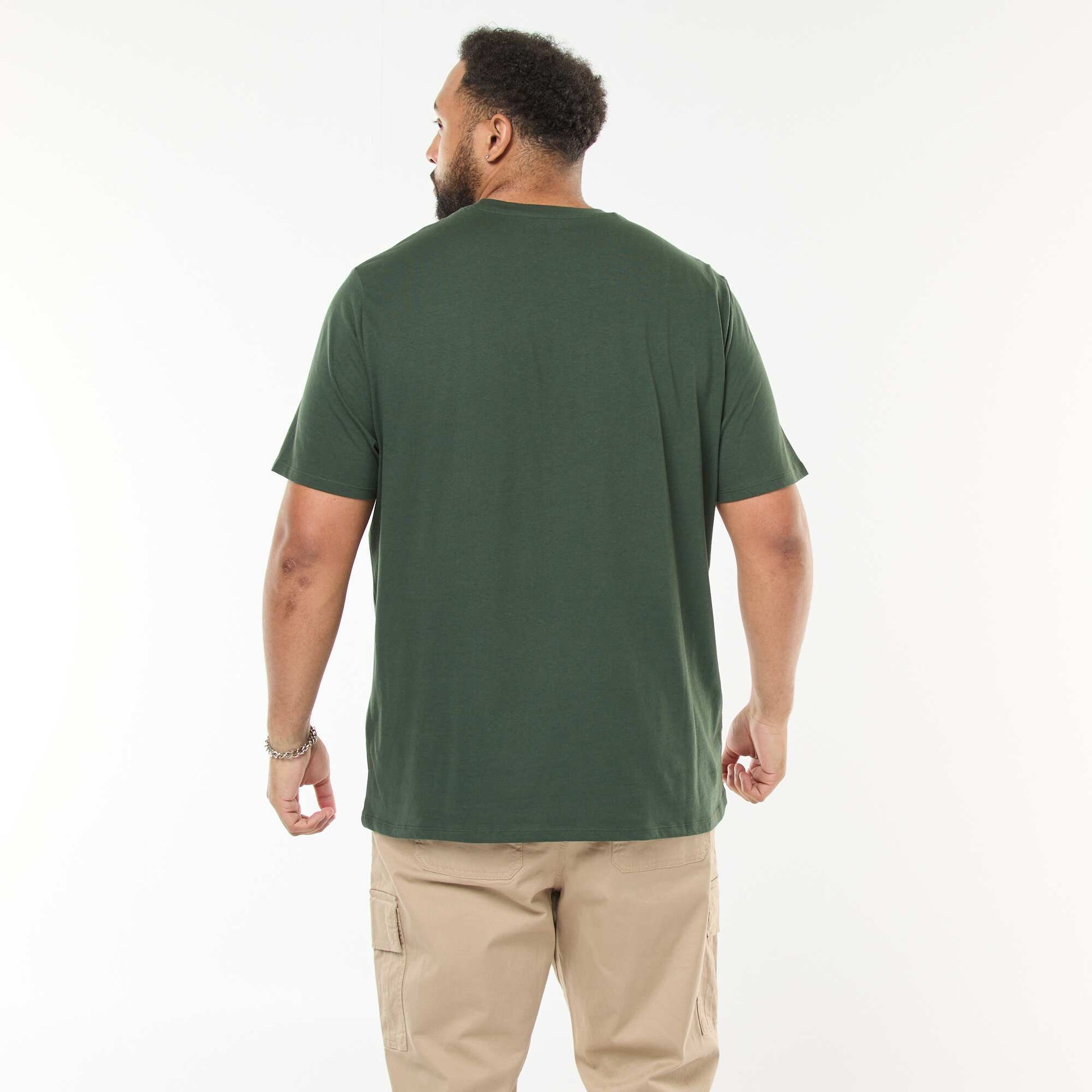 Printed Short-Sleeve Crew Neck T-Shirt GREEN