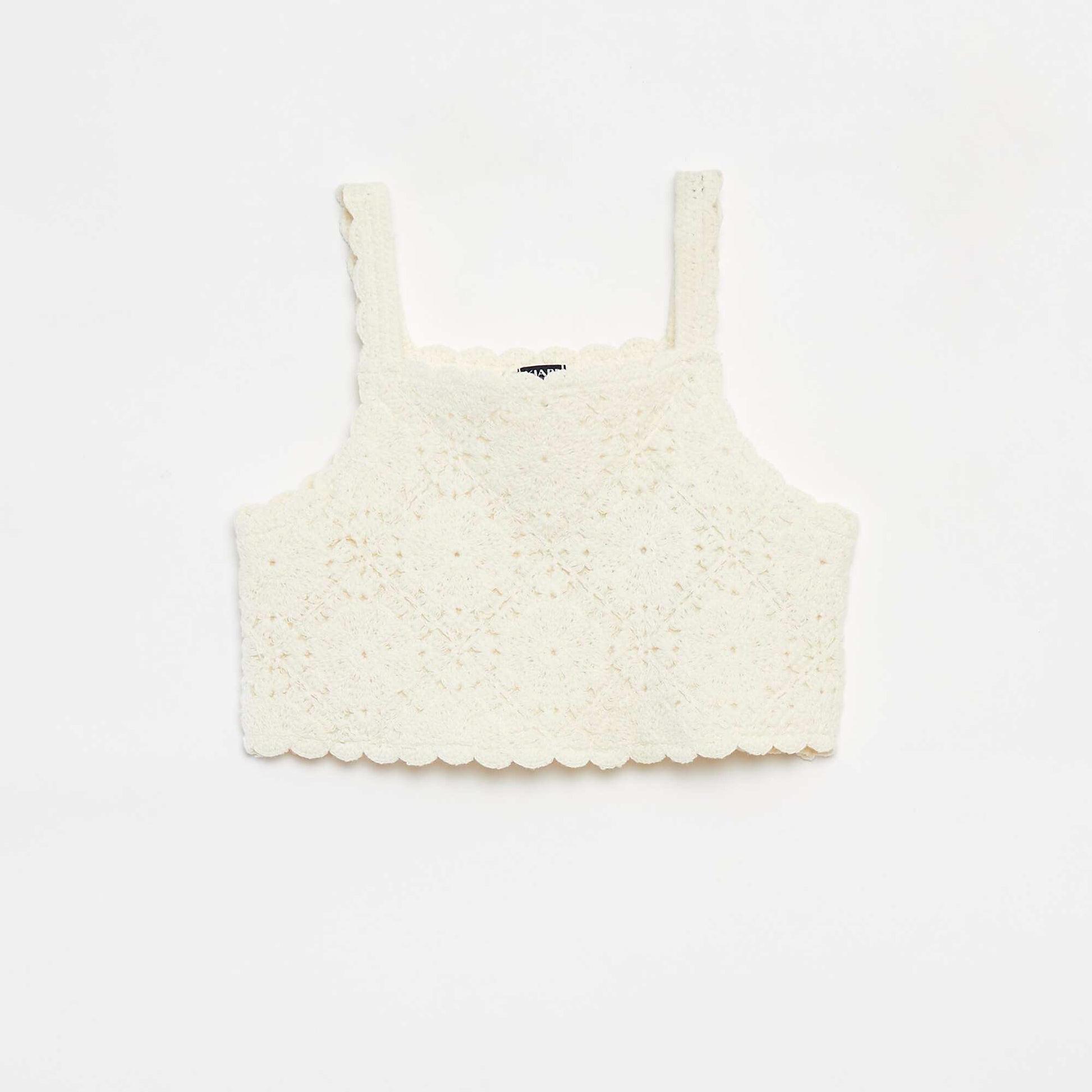 Crochet vest top WHITE