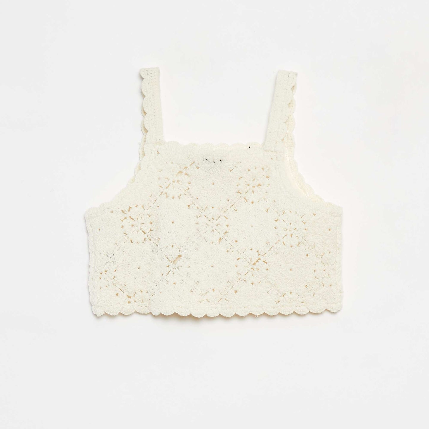 Crochet vest top WHITE