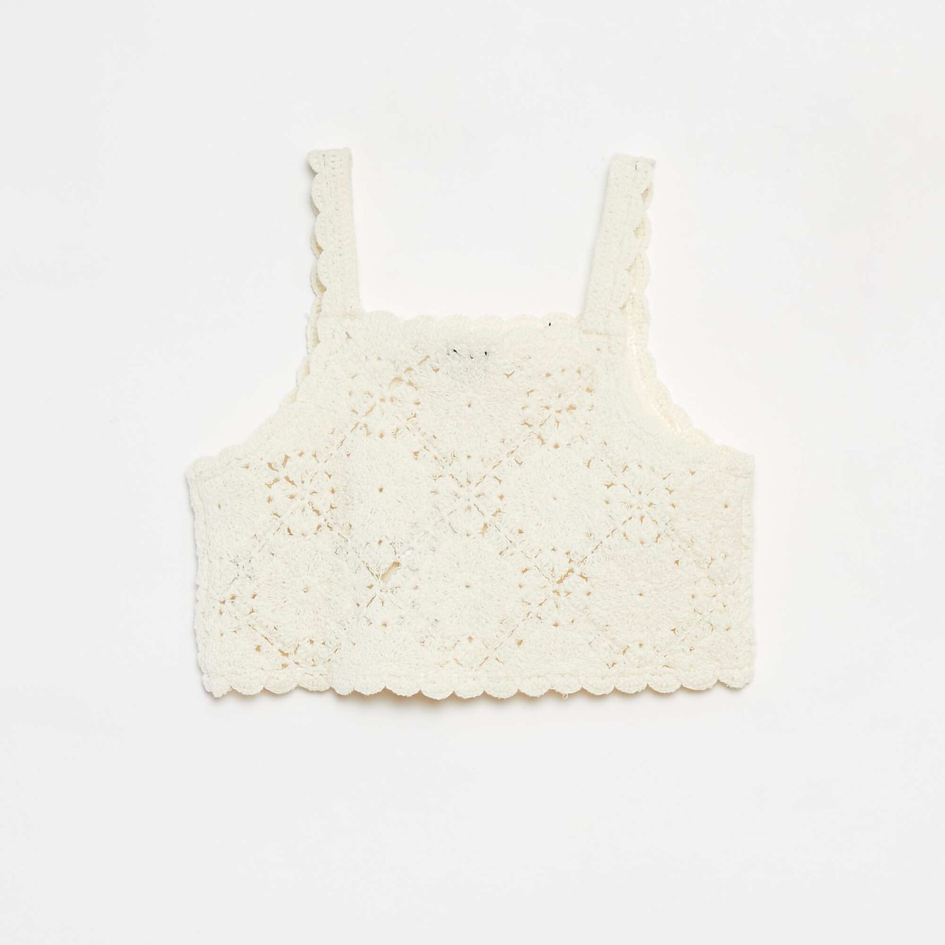 Crochet vest top WHITE