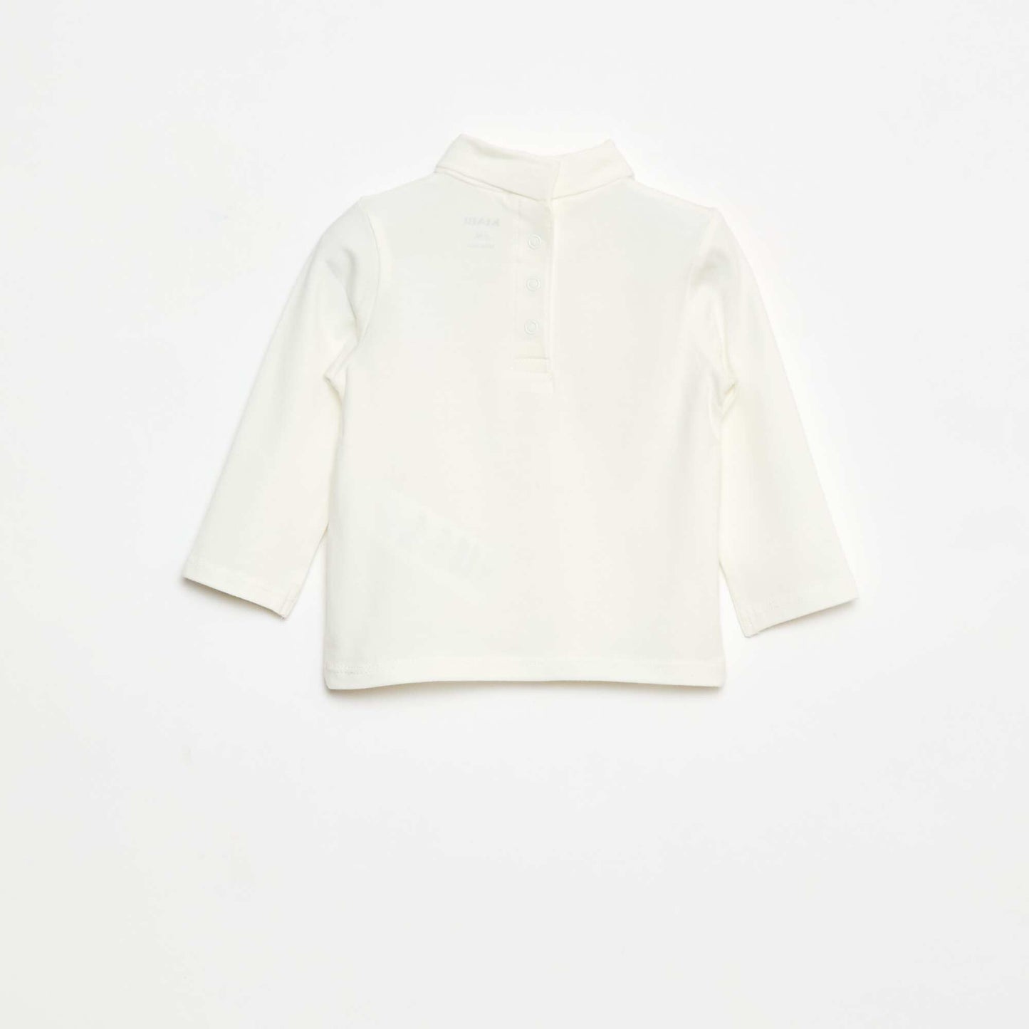 Plain High-Neck Top WHITE