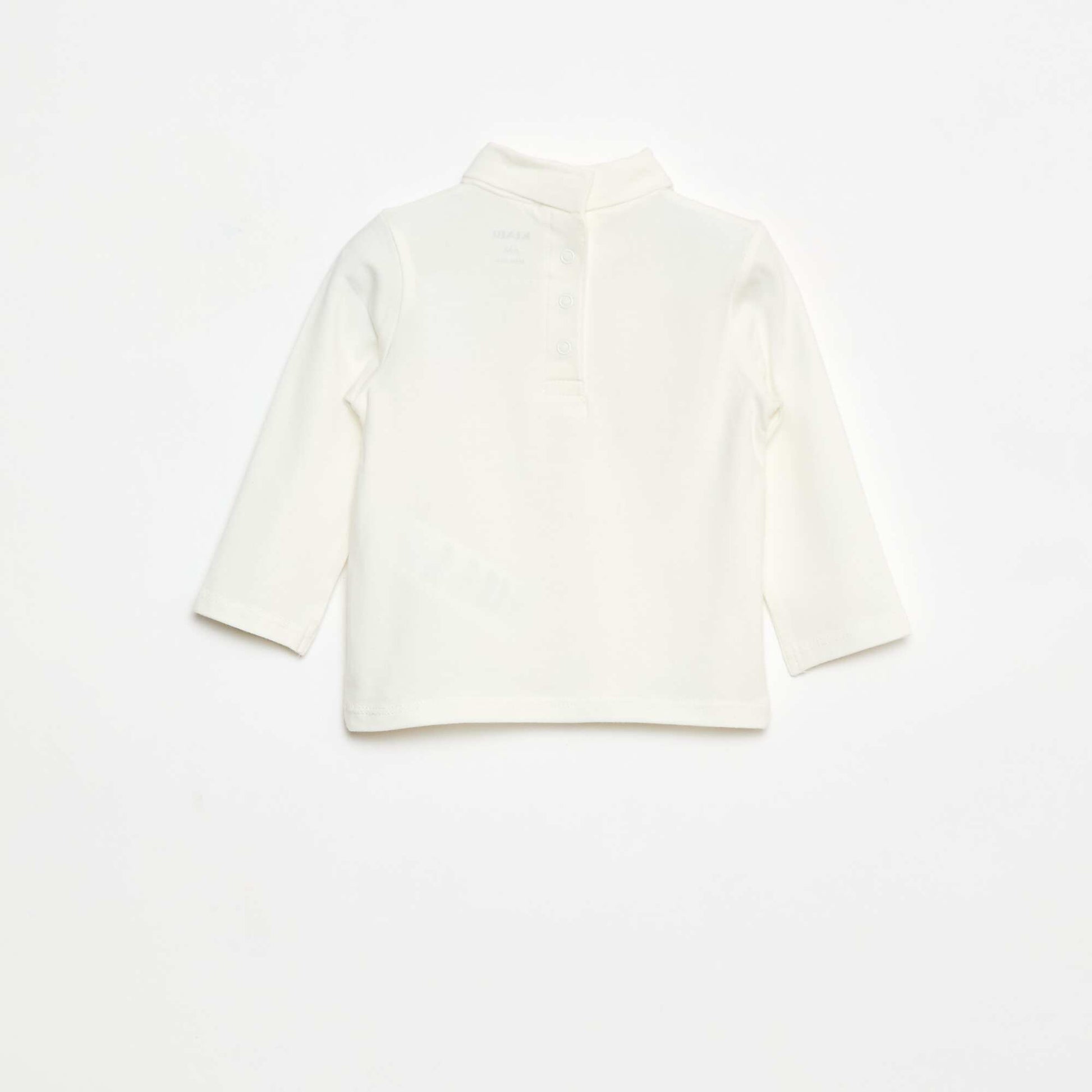 Plain High-Neck Top WHITE