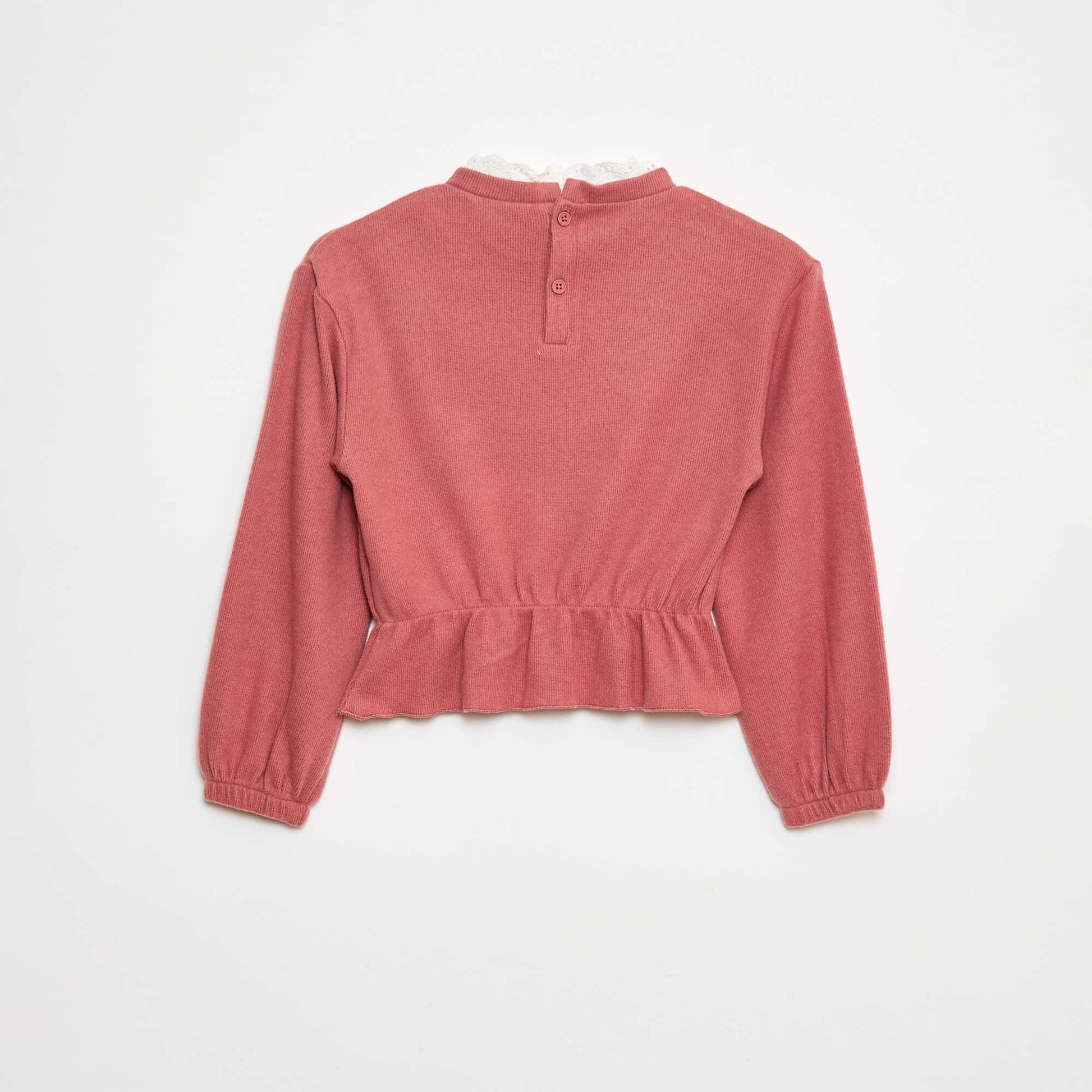 Plain Lace T-shirt PINK