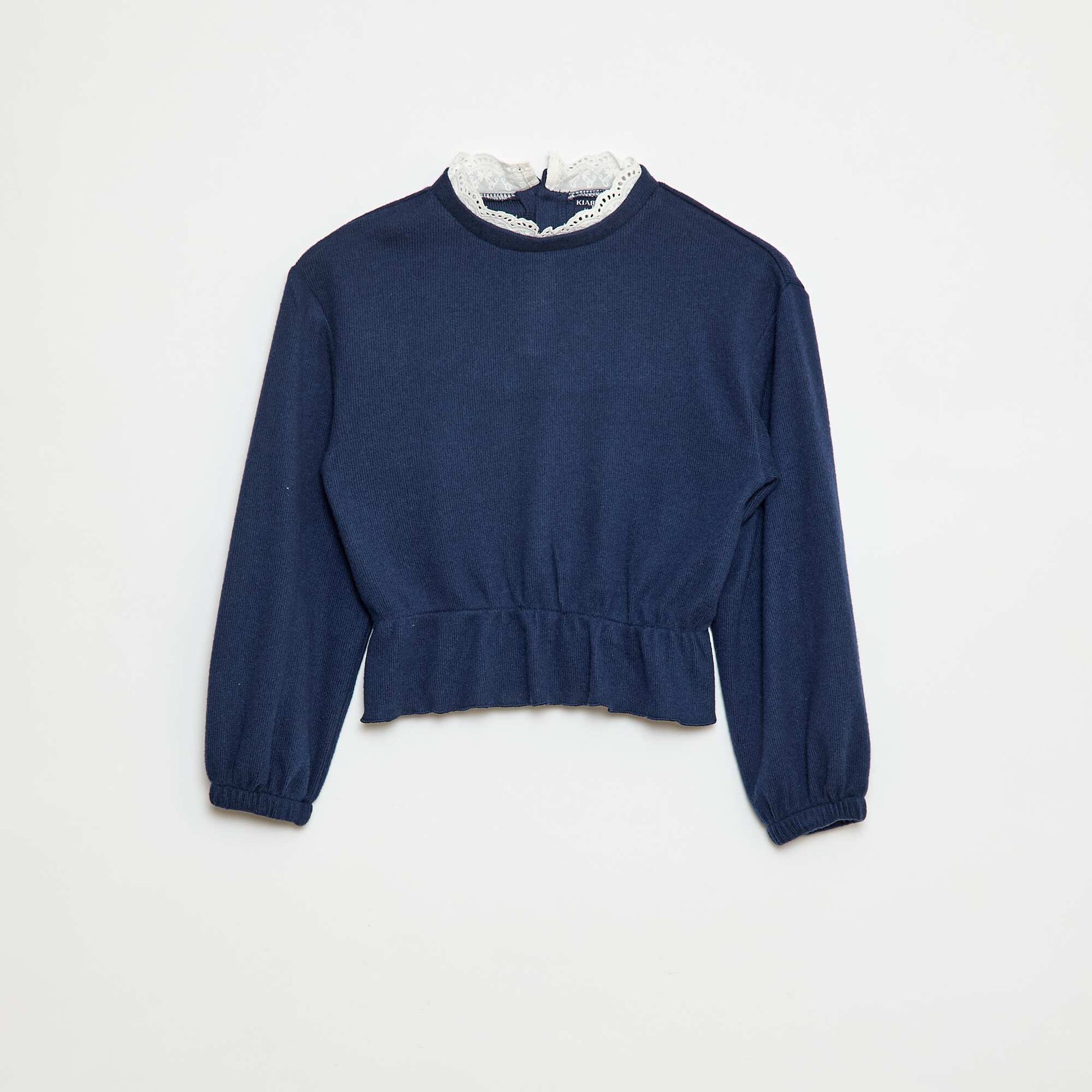 Plain Lace T-Shirt BLUE