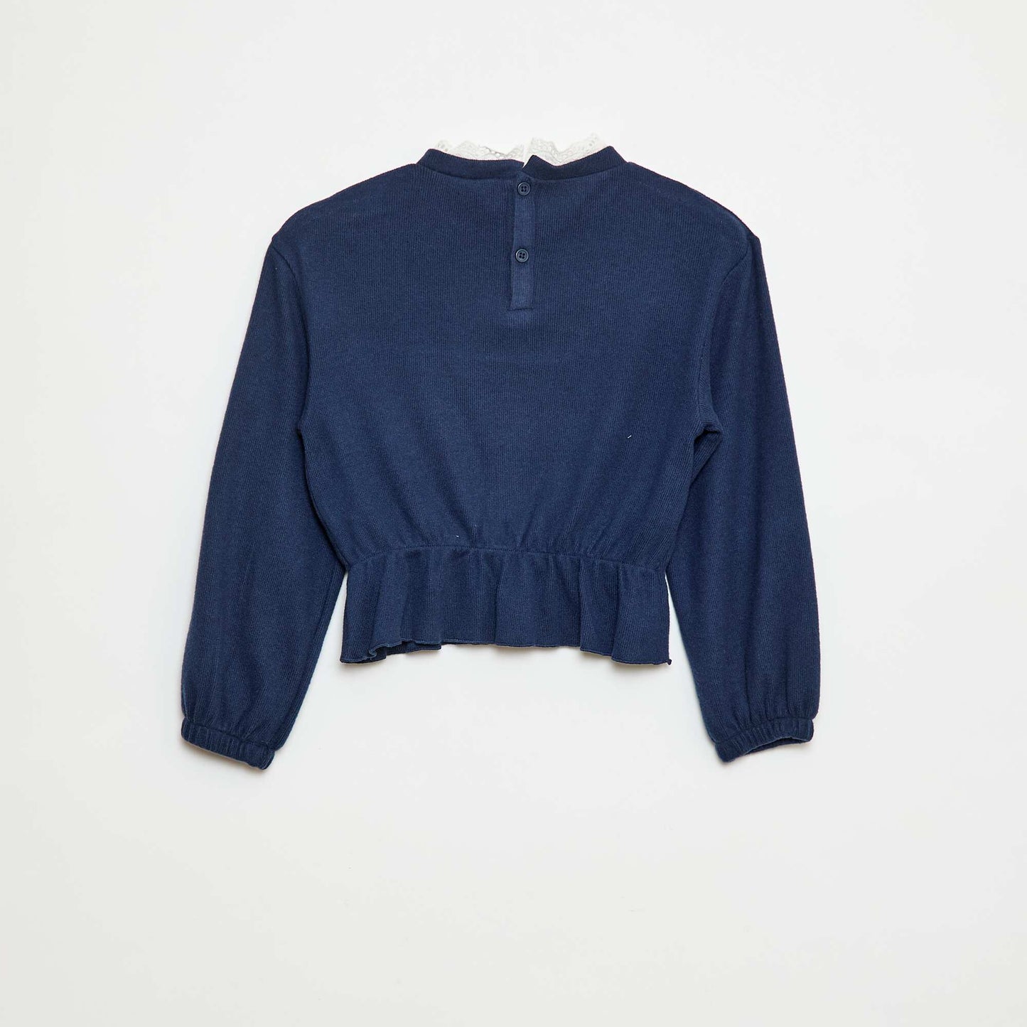 Plain Lace T-Shirt BLUE