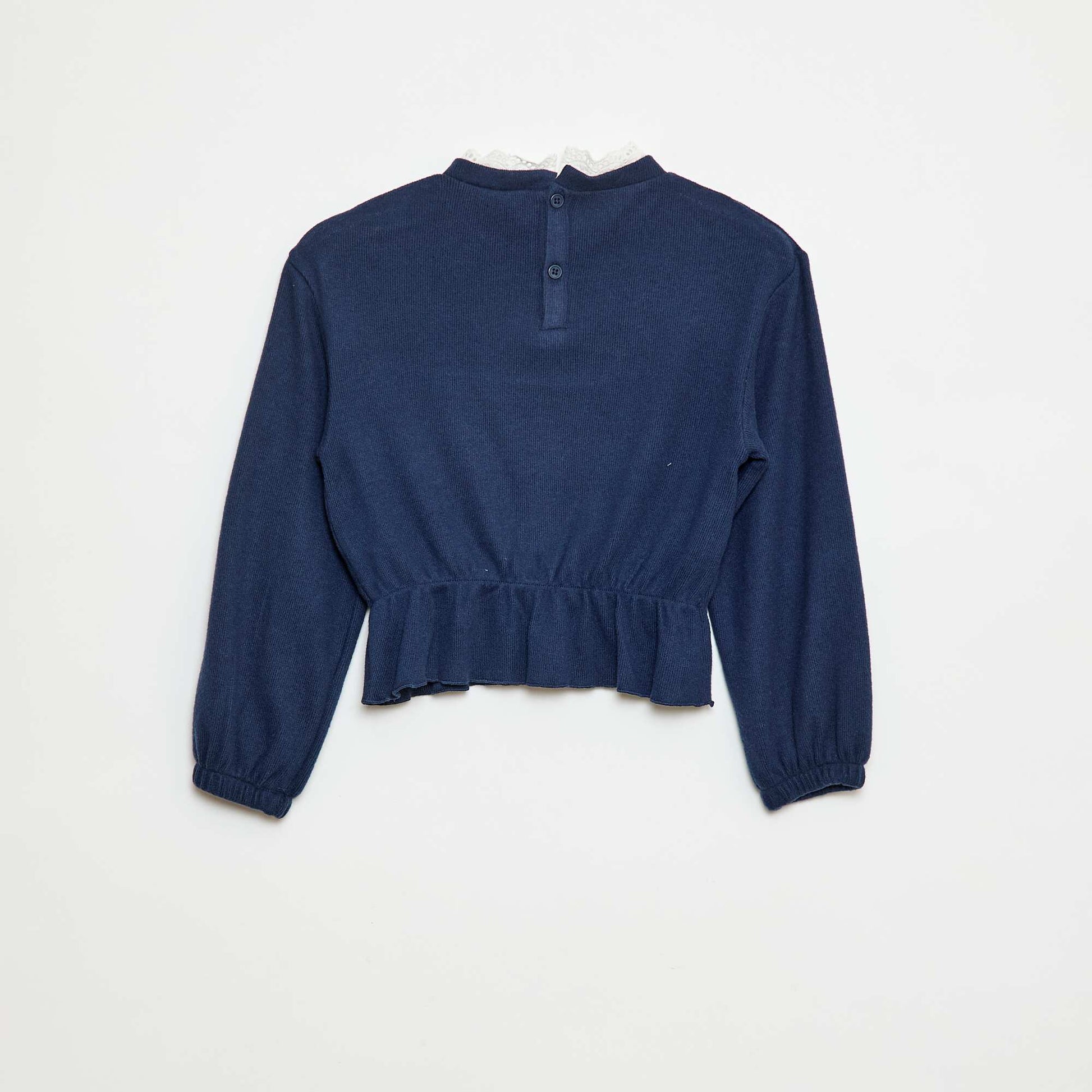 Plain Lace T-Shirt BLUE