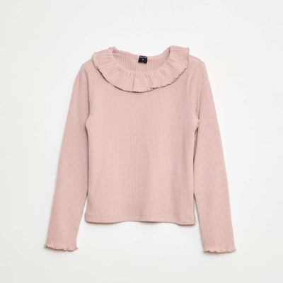 Ribbed Knit T-Shirt PURPLE
