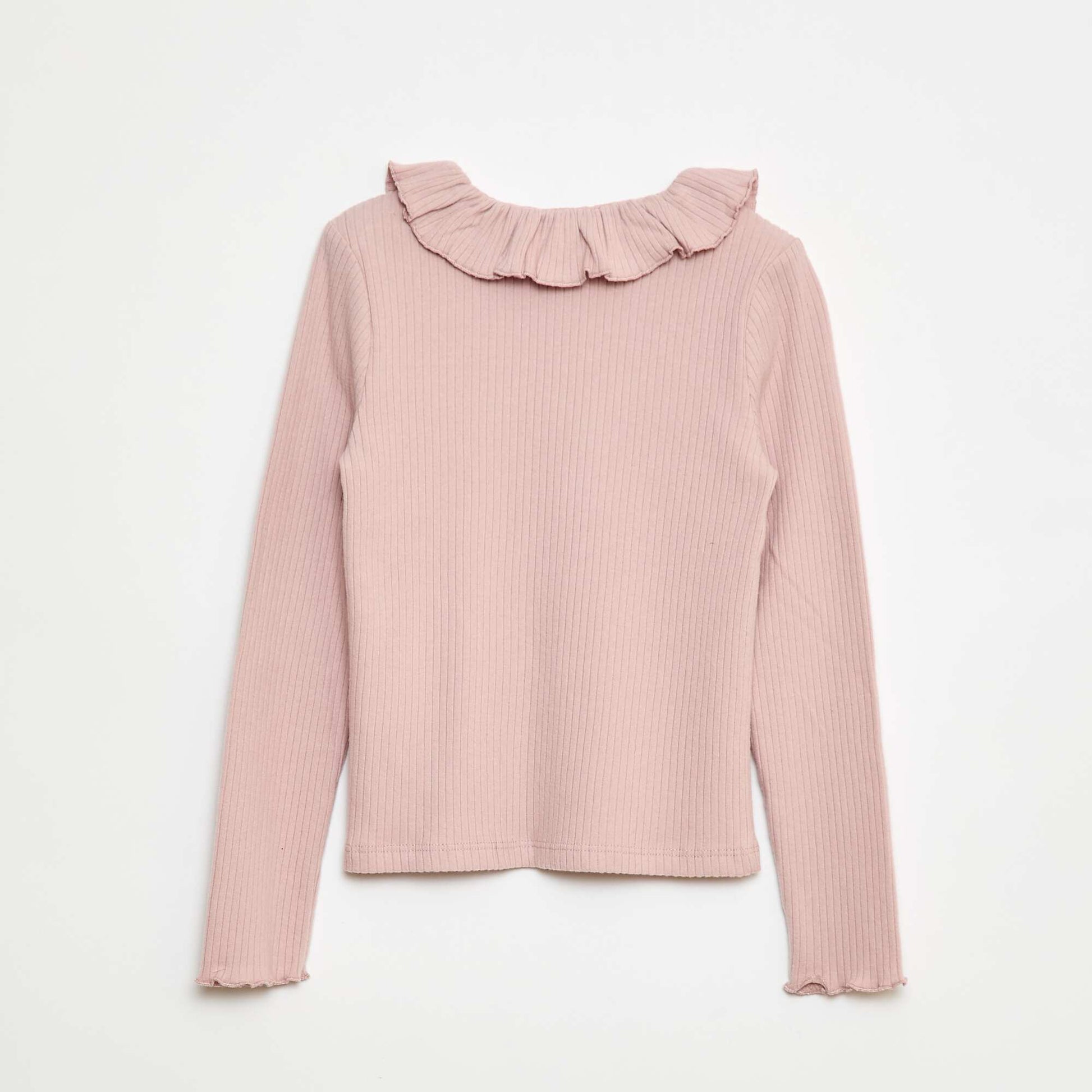 Ribbed Knit T-Shirt PURPLE