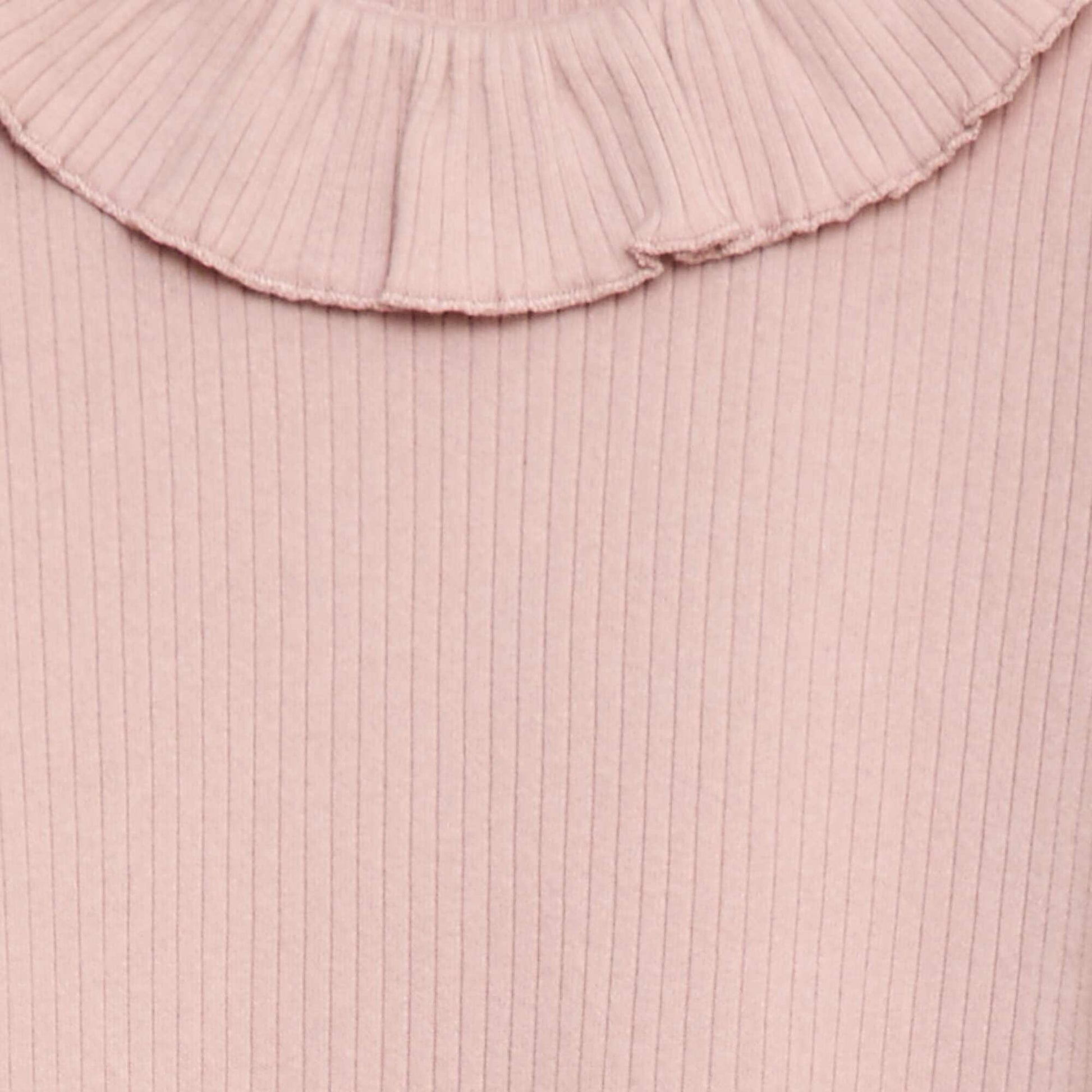 Ribbed Knit T-Shirt PURPLE