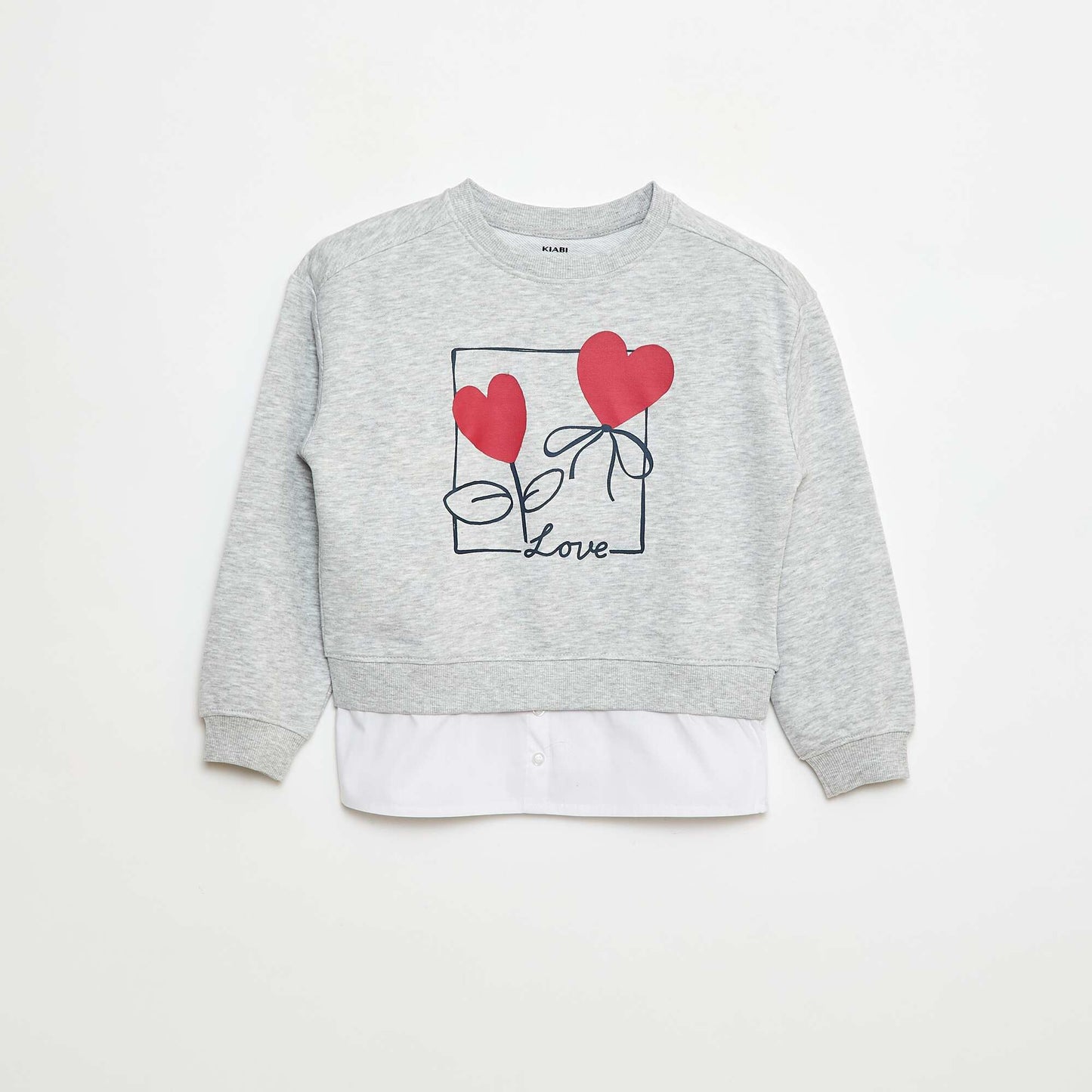 2-in-1 Effect Shirt Tee GREY