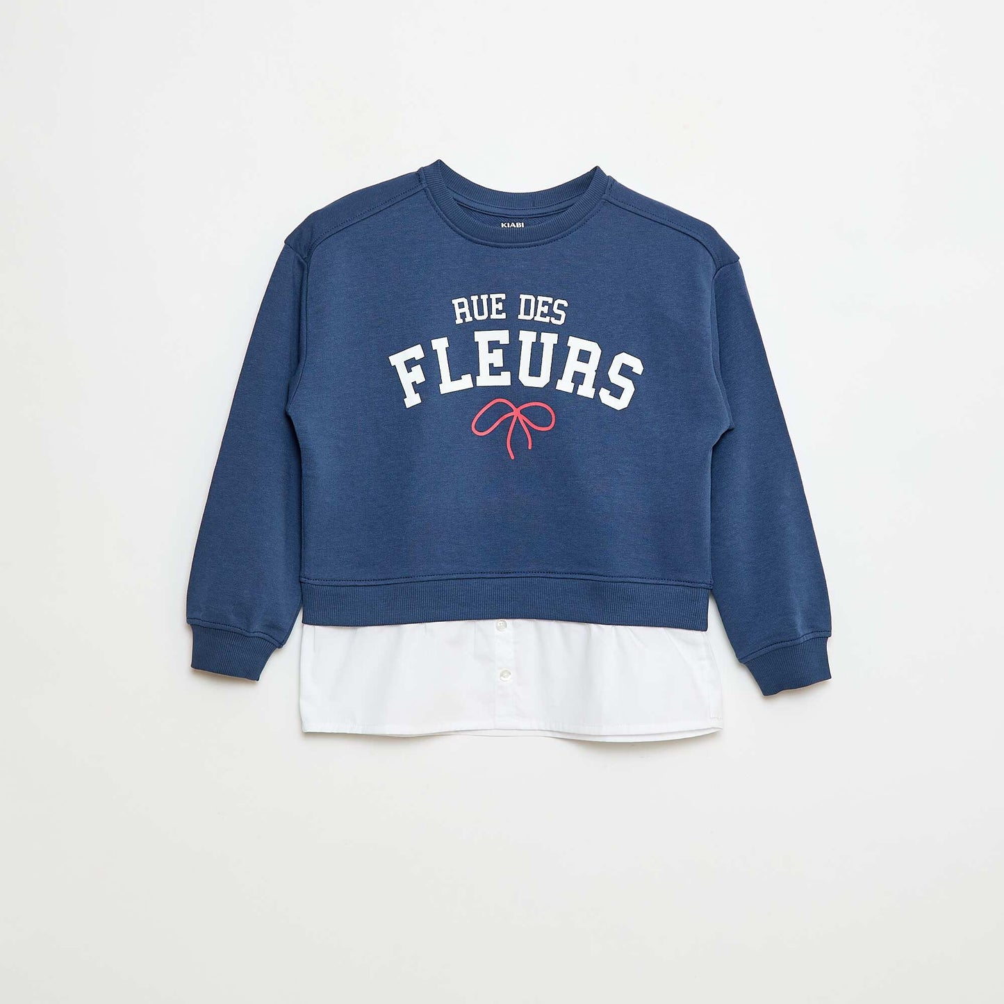 2-in-1 Effect Shirt Tee BLUE
