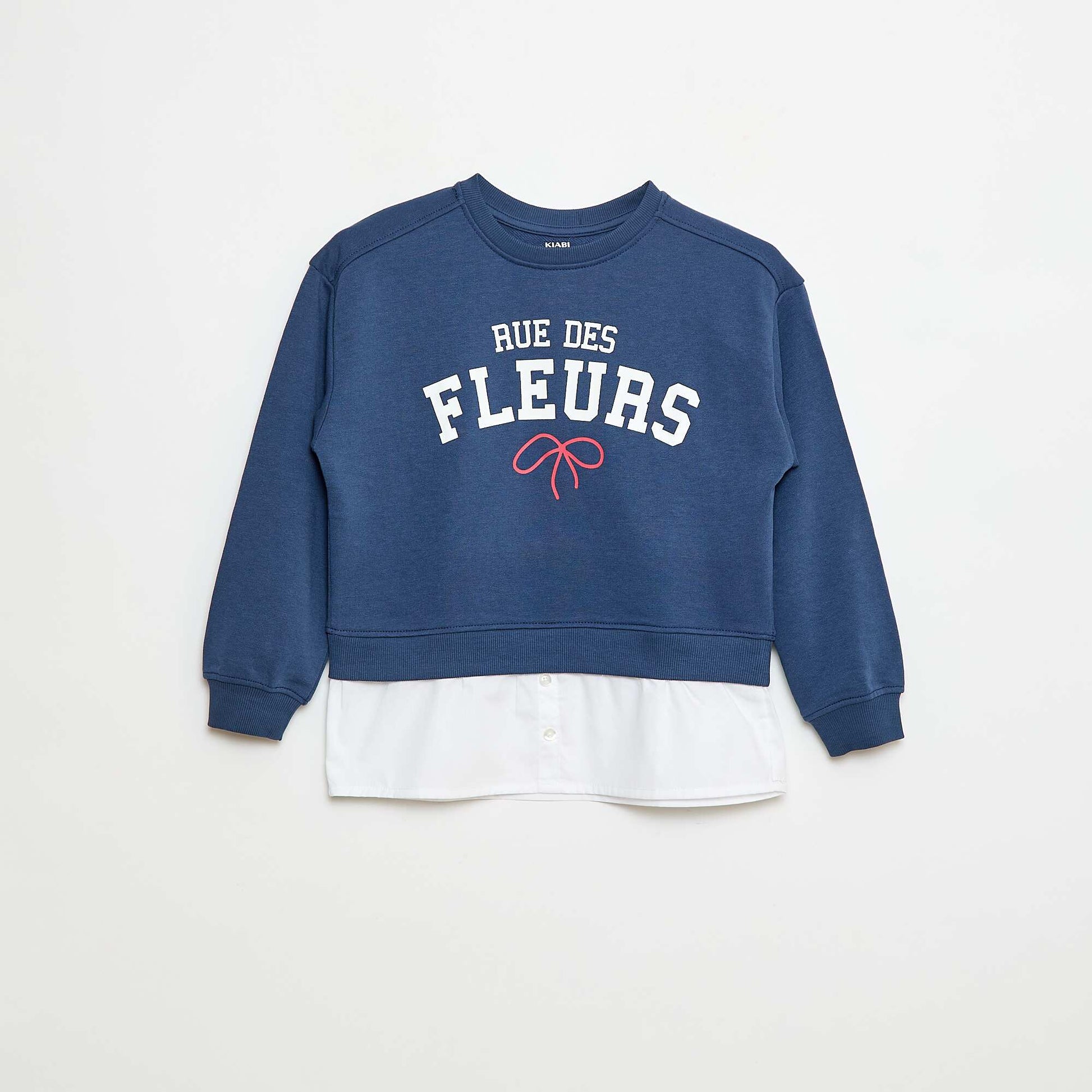 2-in-1 Effect Shirt Tee BLUE