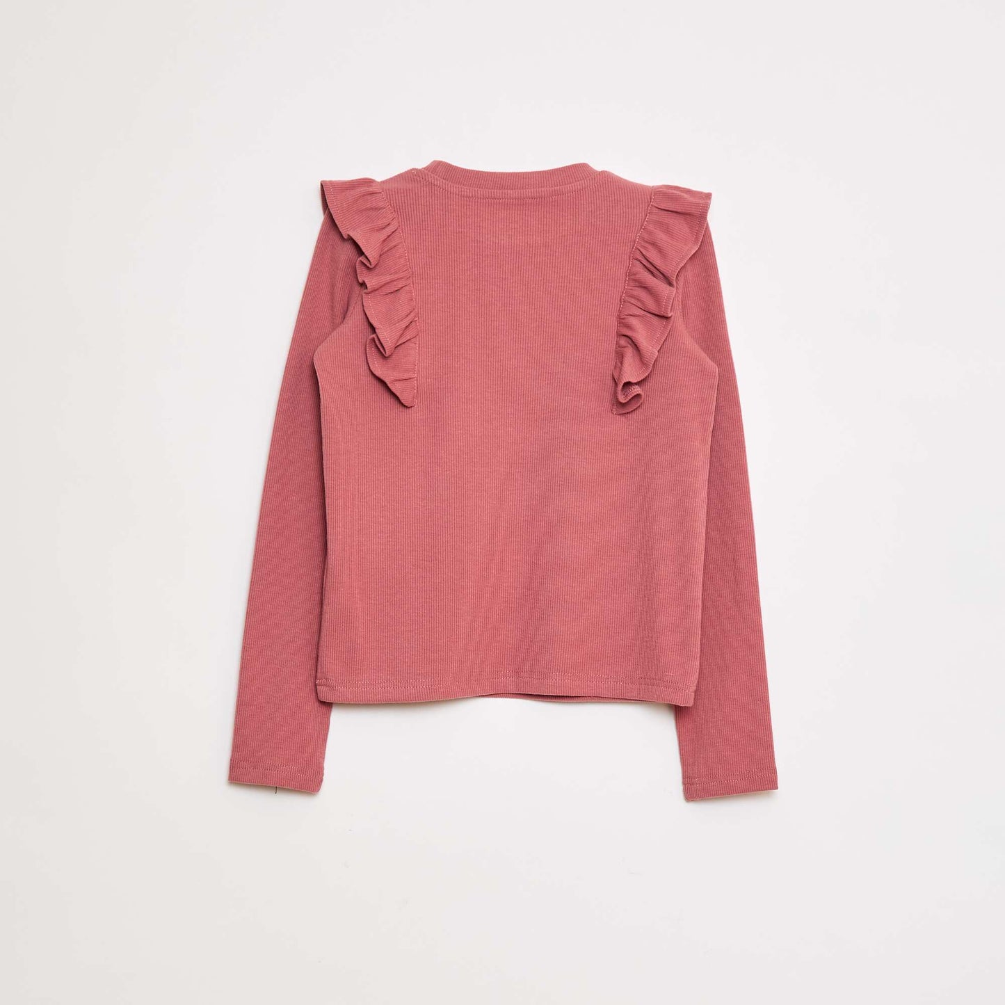 Long-sleeved ribbed T-shirt PINK