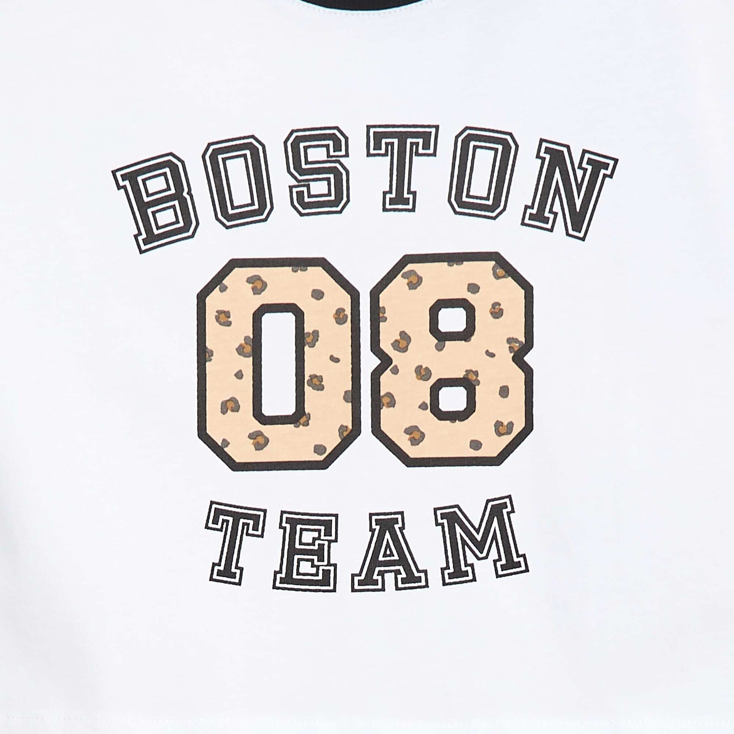 Short-sleeved American sport-style T-shirt WHITE