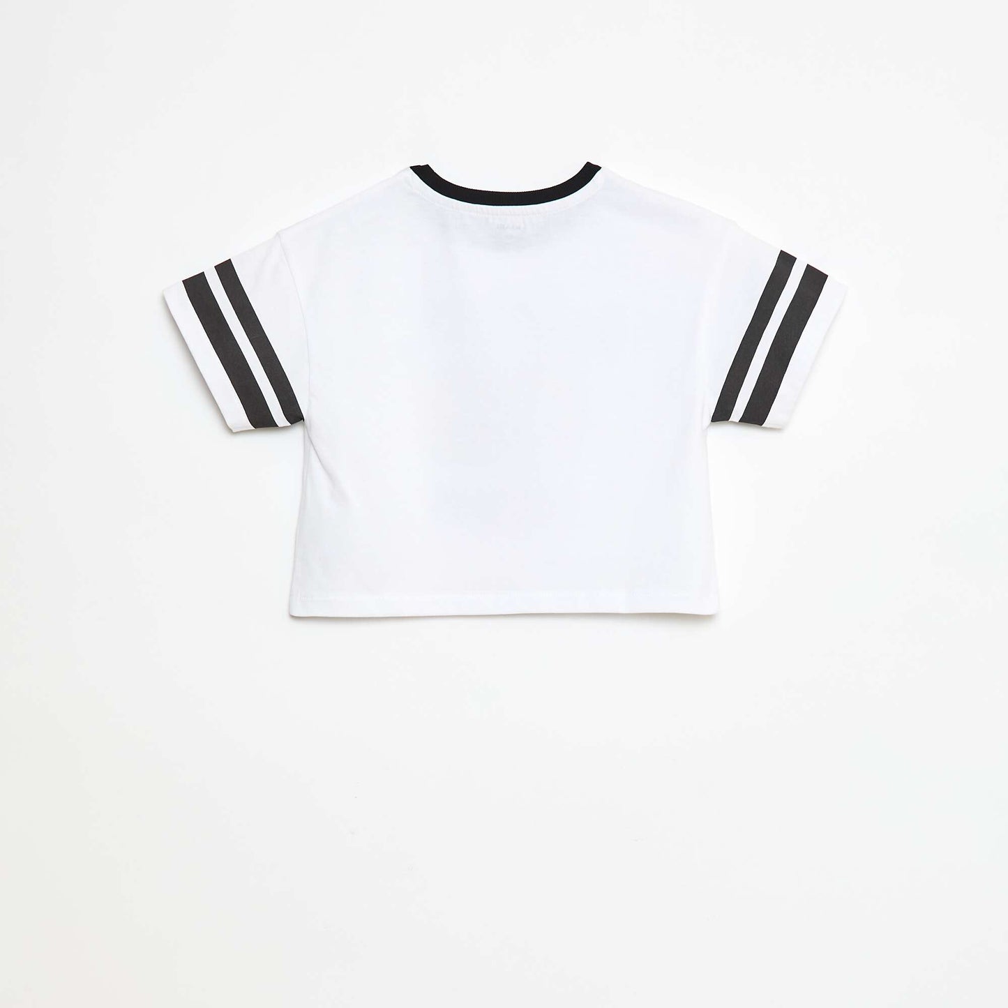 Short-sleeved American sport-style T-shirt WHITE