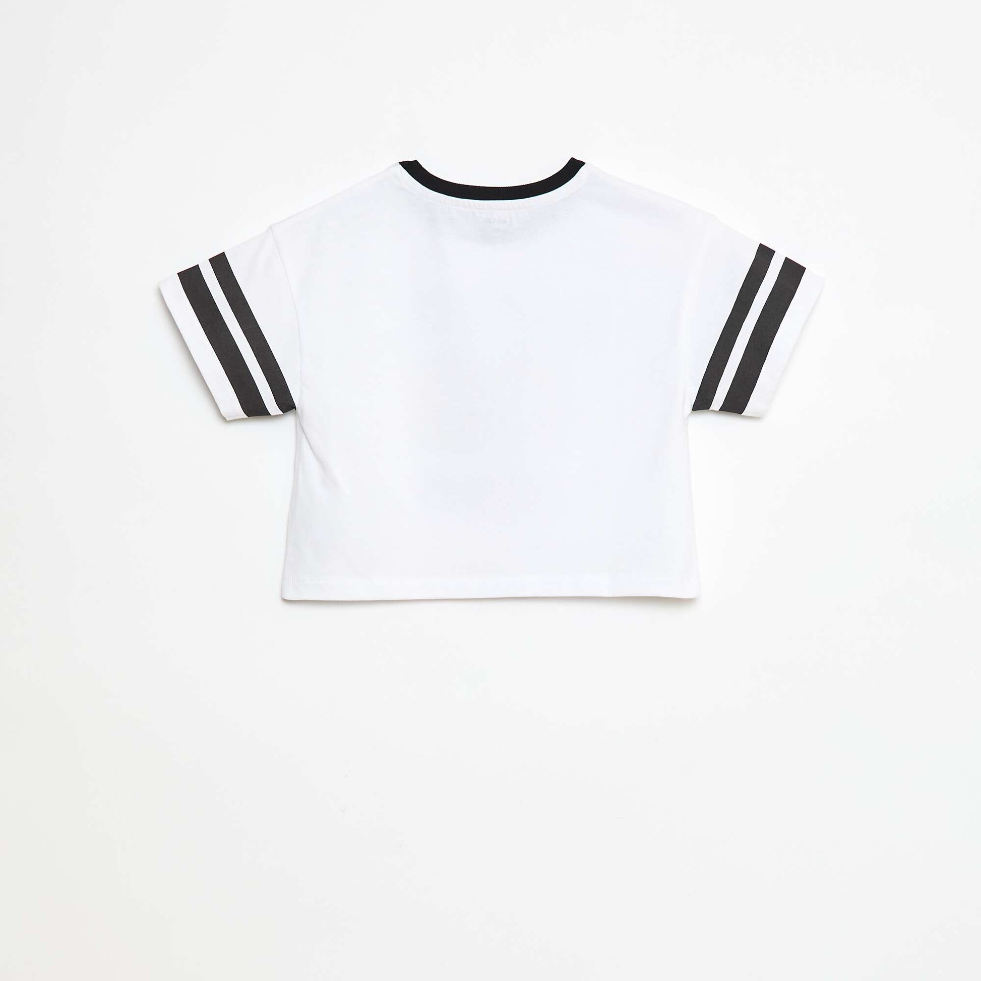 Short-sleeved American sport-style T-shirt WHITE