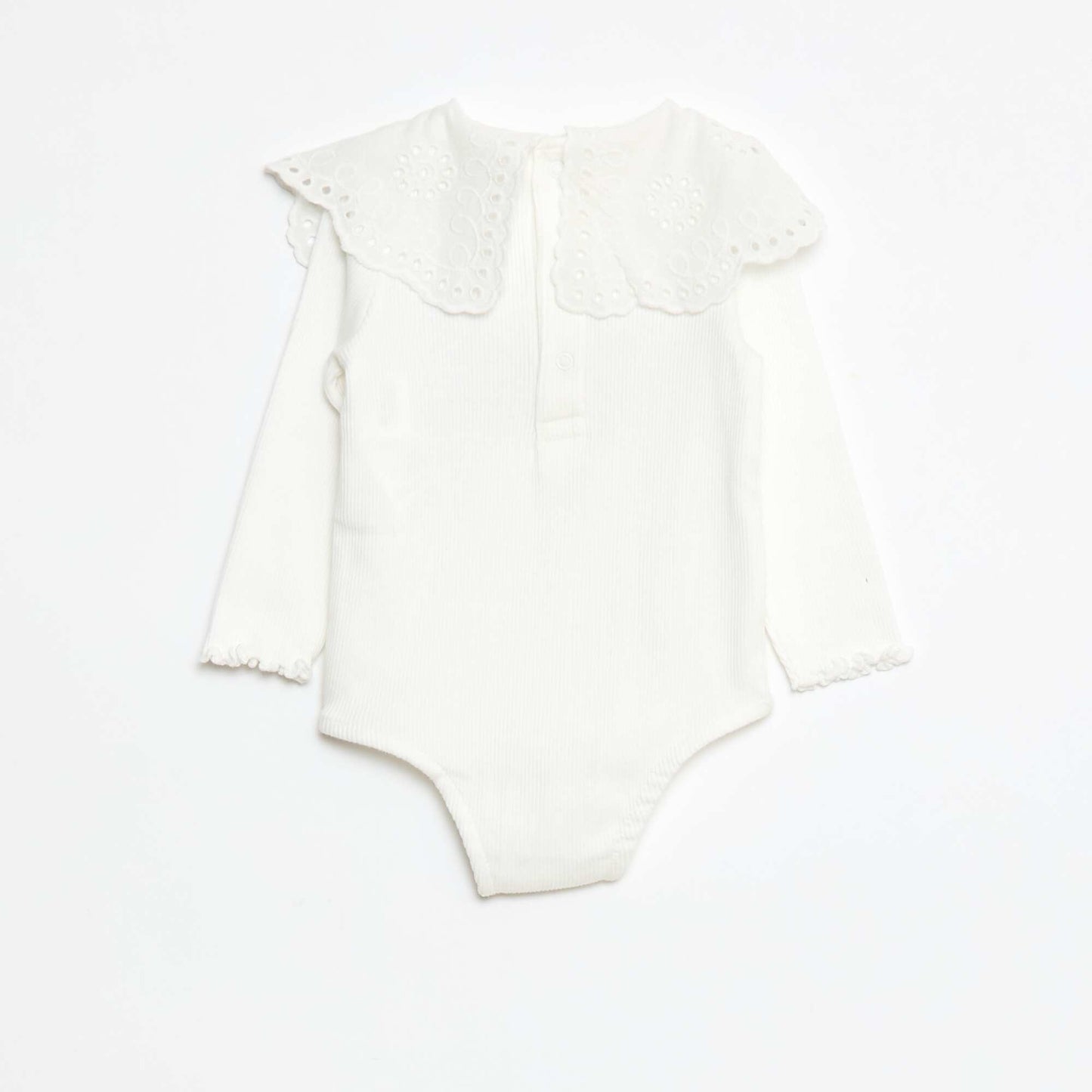 Ribbed Knit 'Minnie' 'Disney' Bodysuit WHITE