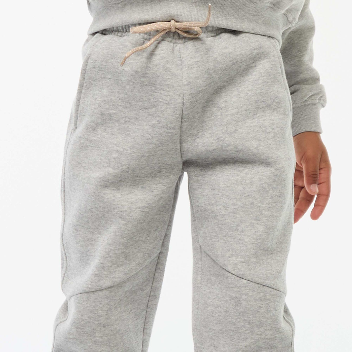 Plain sweatshirt fabric joggers GREY