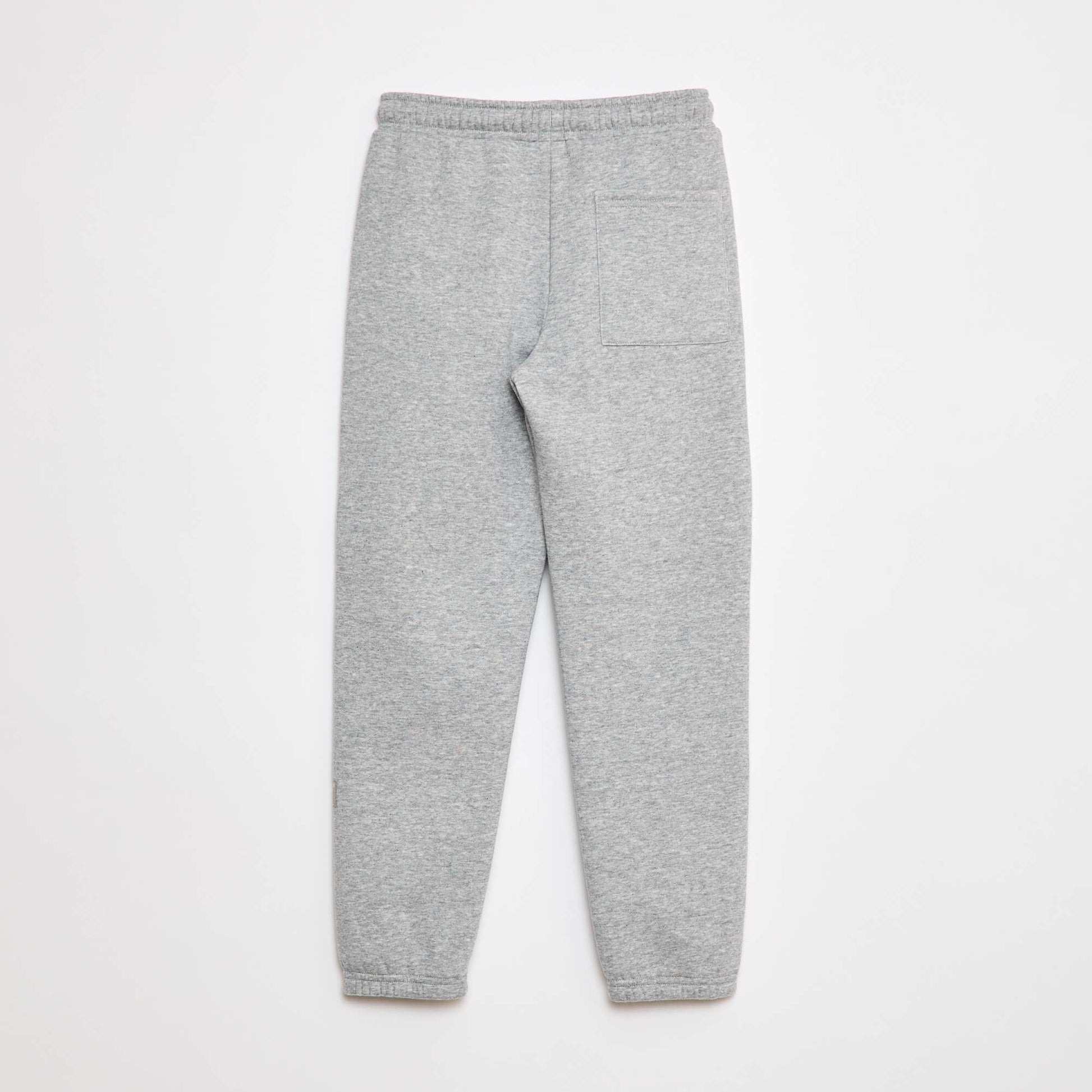 Plain sweatshirt fabric joggers GREY