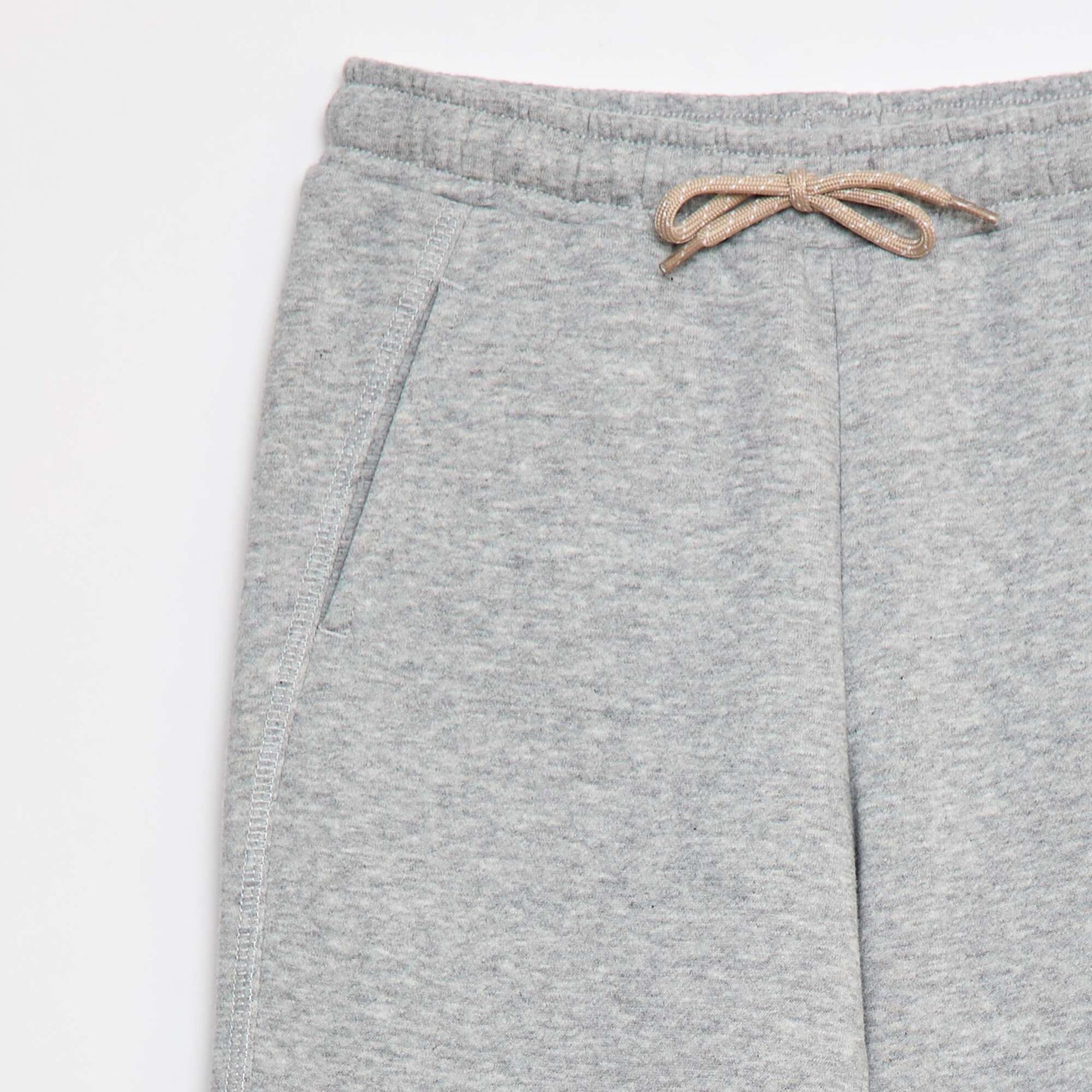 Plain sweatshirt fabric joggers GREY