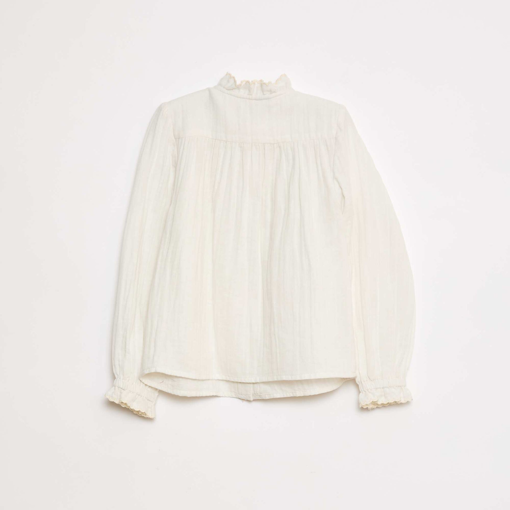 Cotton gauze blouse WHITE