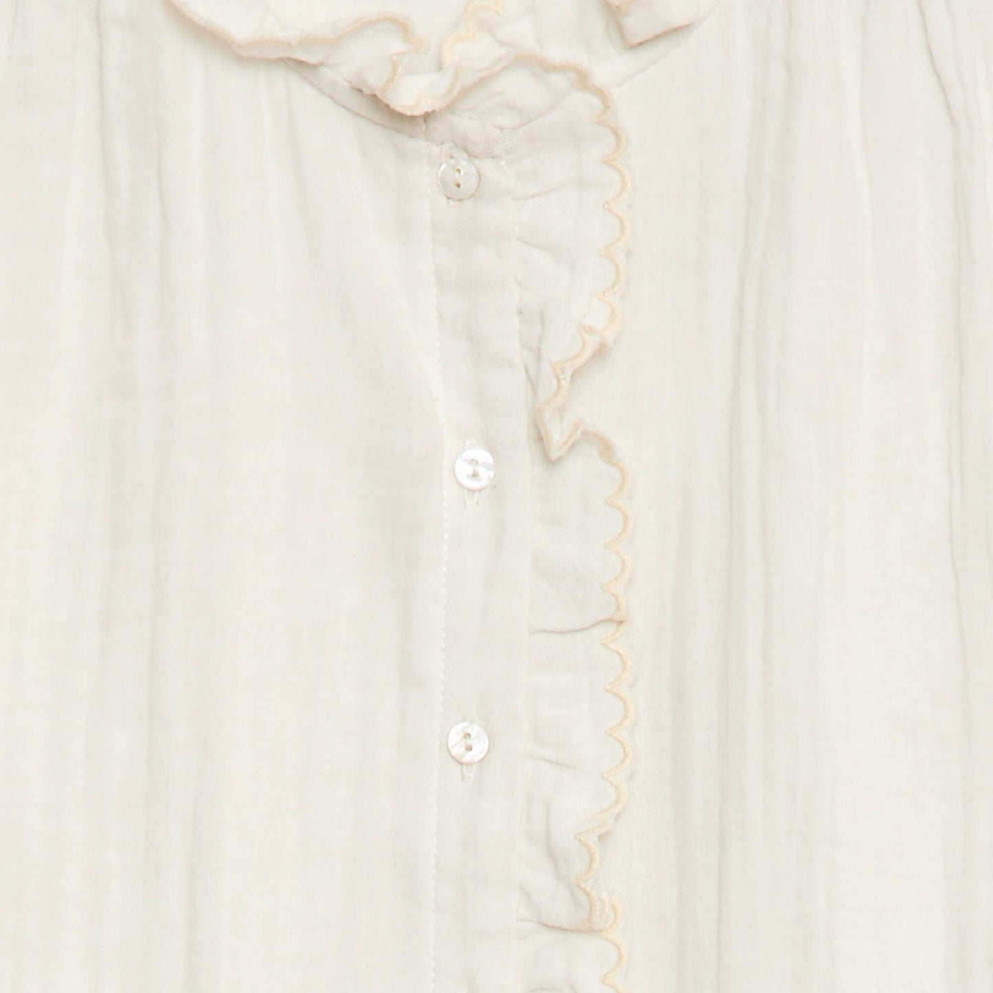Cotton gauze blouse WHITE
