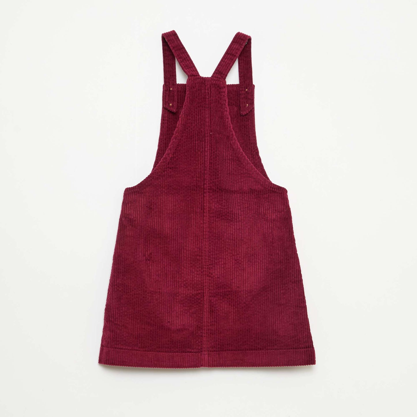 Corduroy Overall Dress with Pocket RED