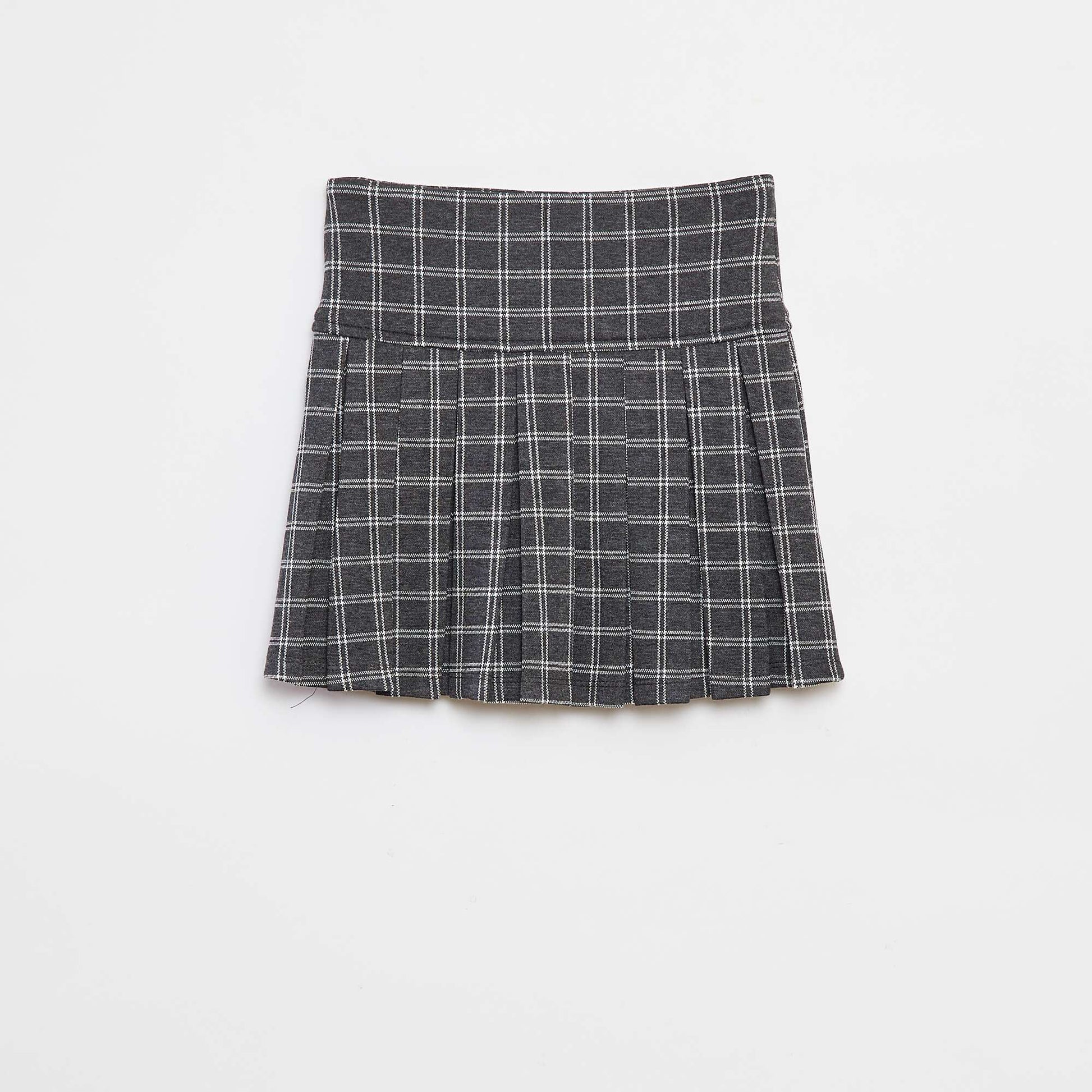Flared skirt with check pattern GREY