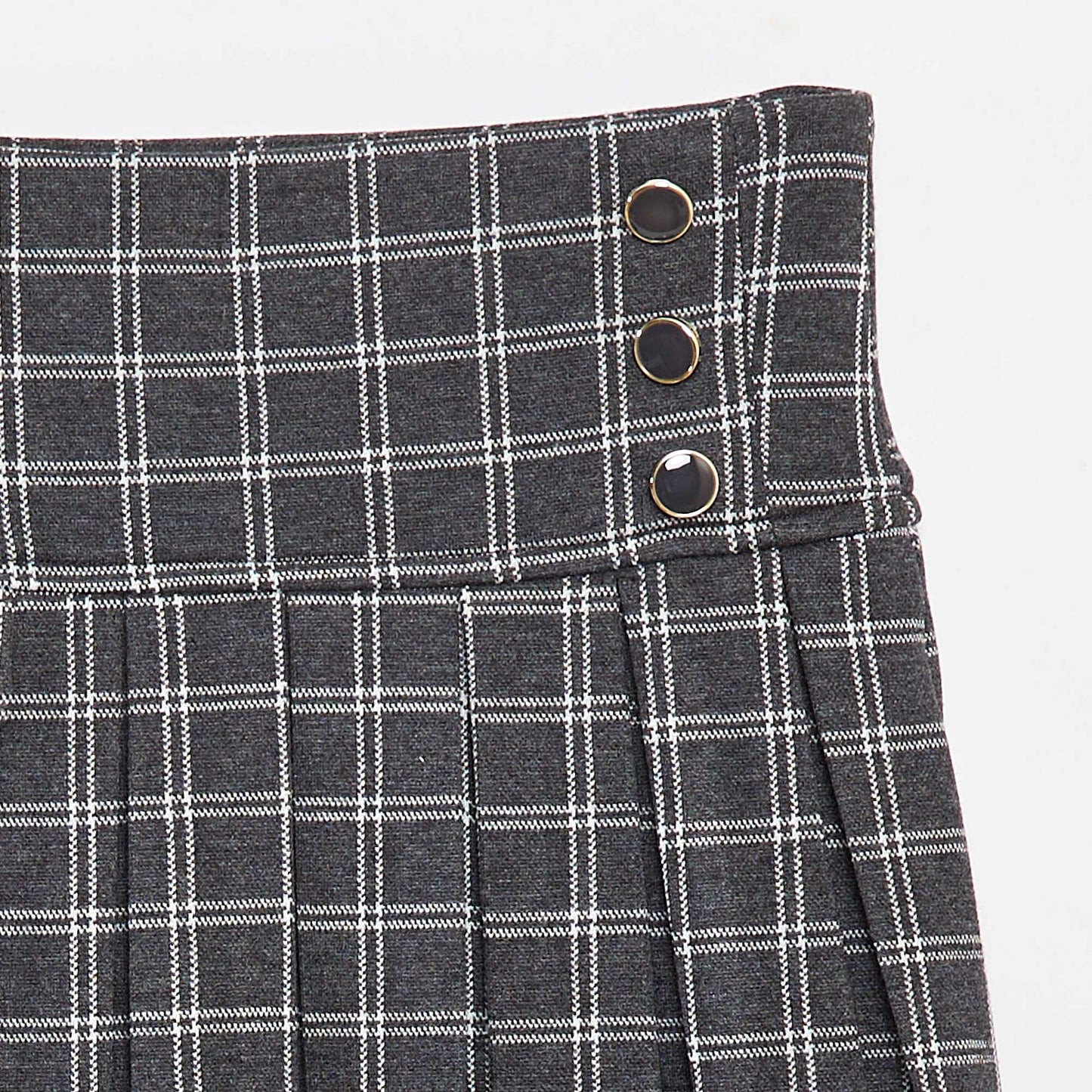 Flared skirt with check pattern GREY