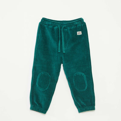 Corduroy trousers with elasticated waist GREEN