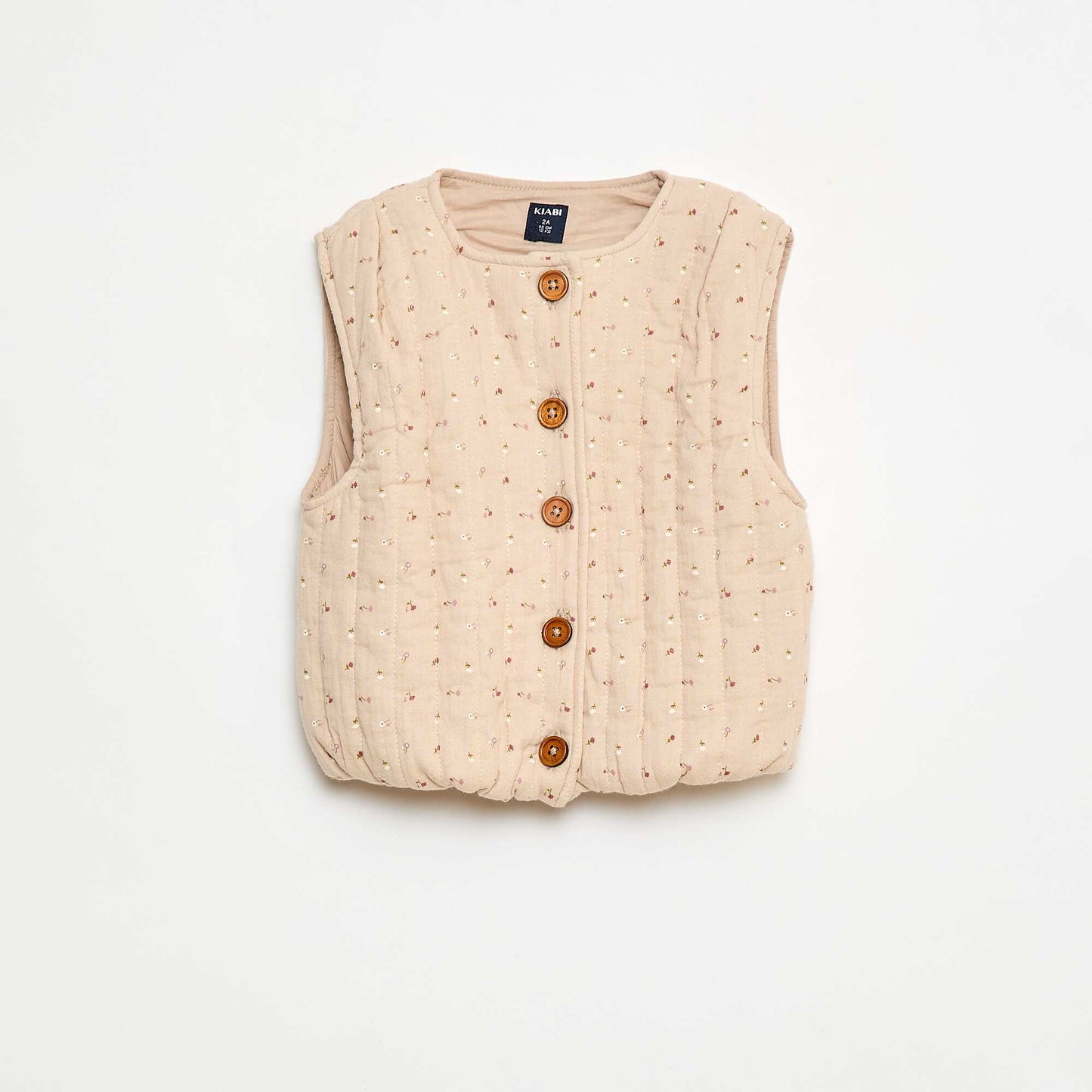 Ribbed Outfit with Sleeveless Jacket - 3 Piece Set BEIGE