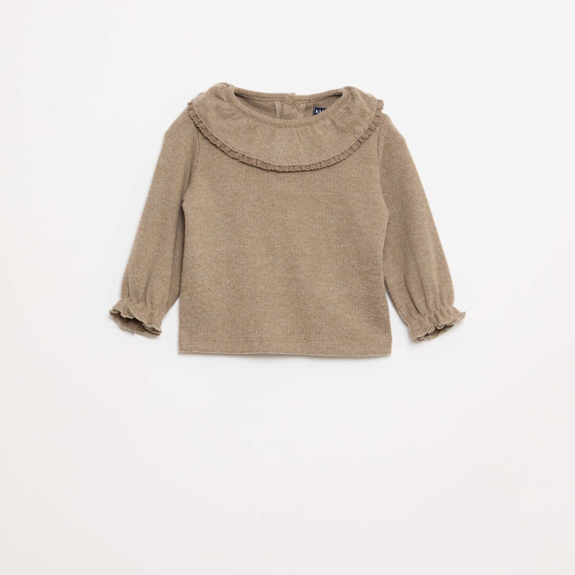 Snuggly Outfit: Plush T-shirt + Leggings - 2 Piece Set BEIGE