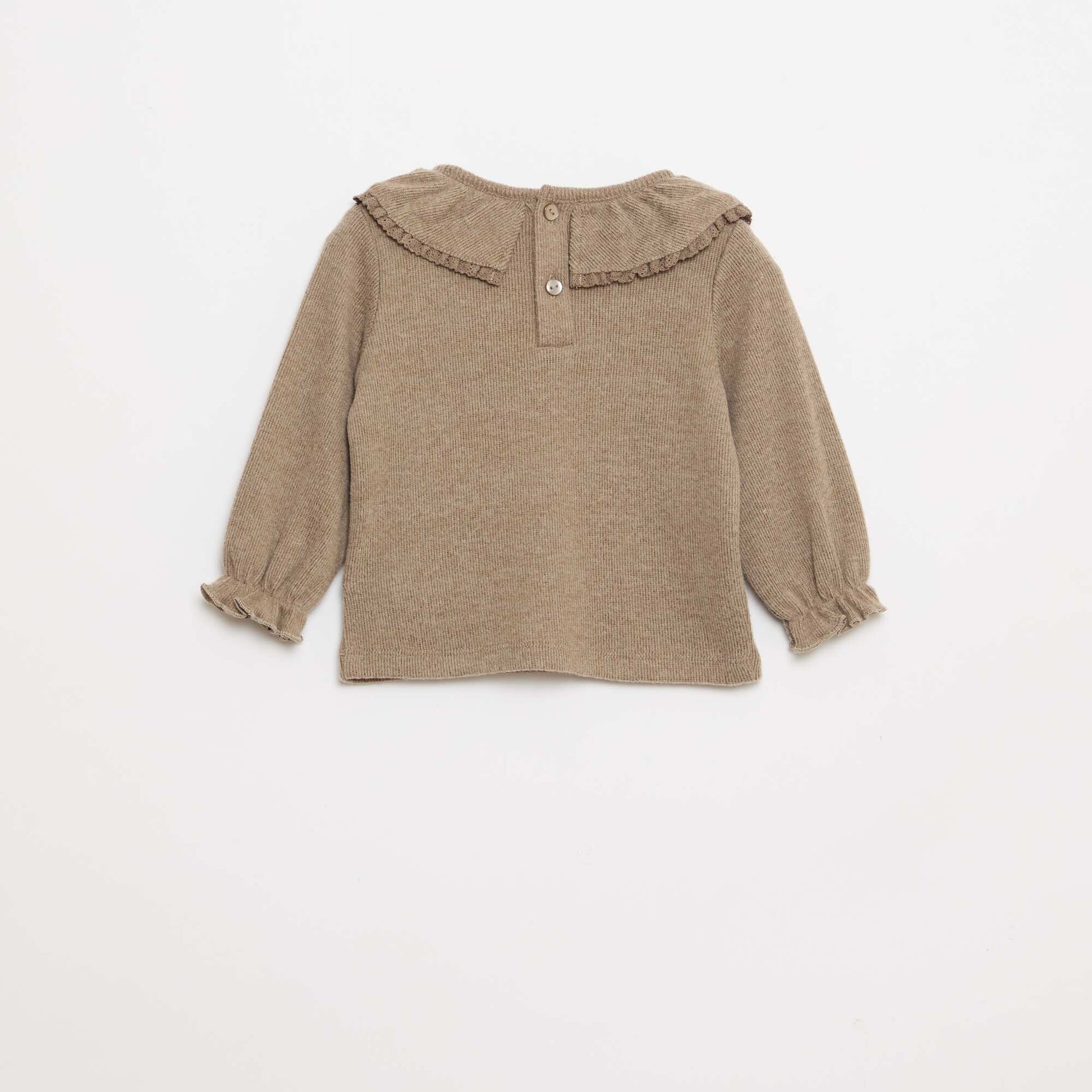 Snuggly Outfit: Plush T-shirt + Leggings - 2 Piece Set BEIGE