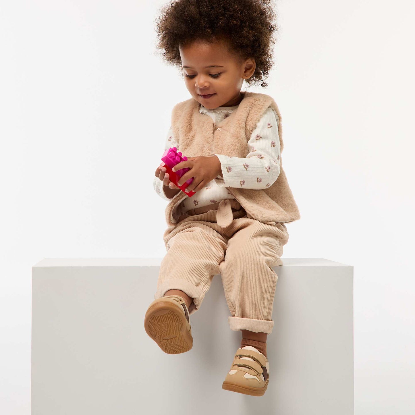 Corduroy Paperbag Trousers BEIGE
