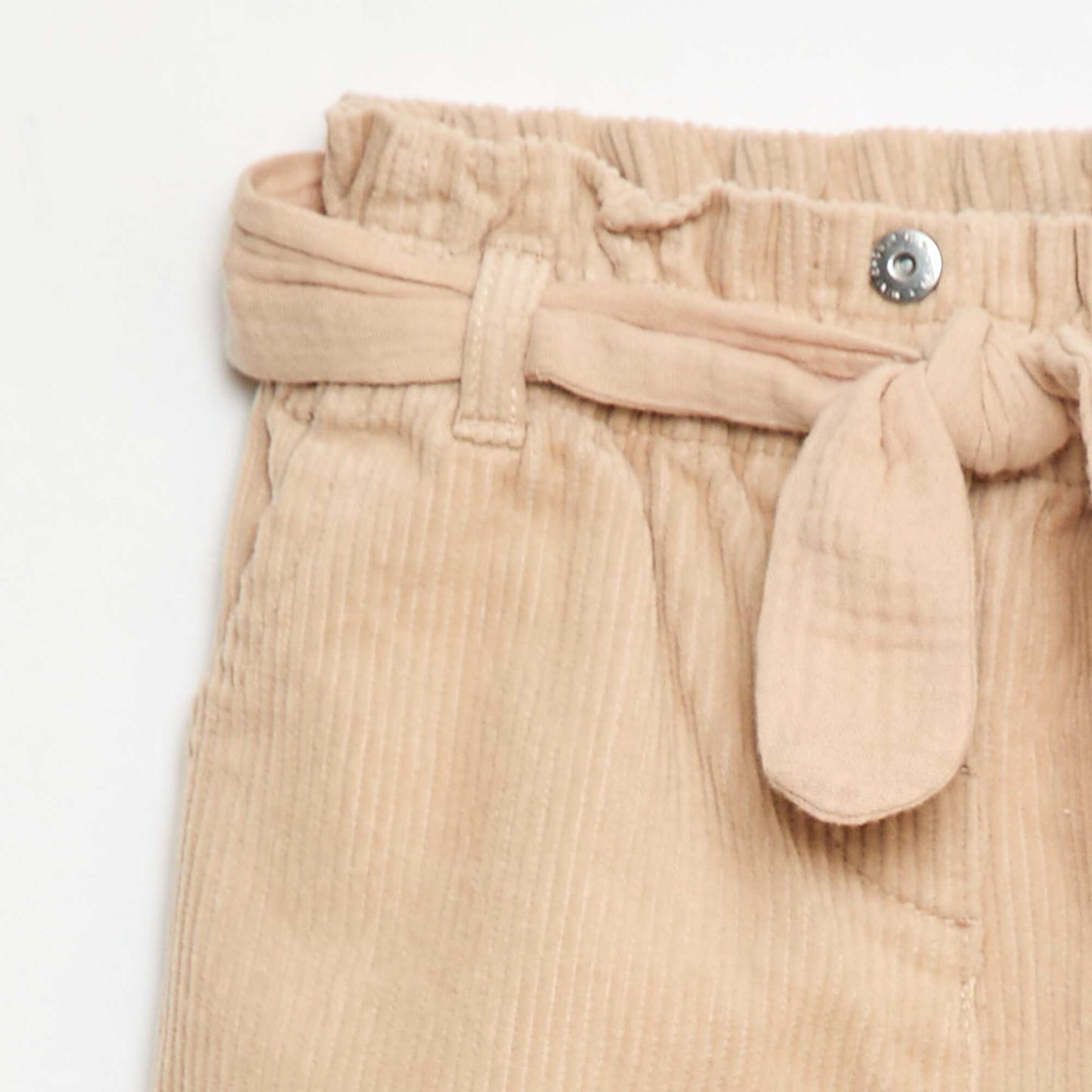 Corduroy Paperbag Trousers BEIGE