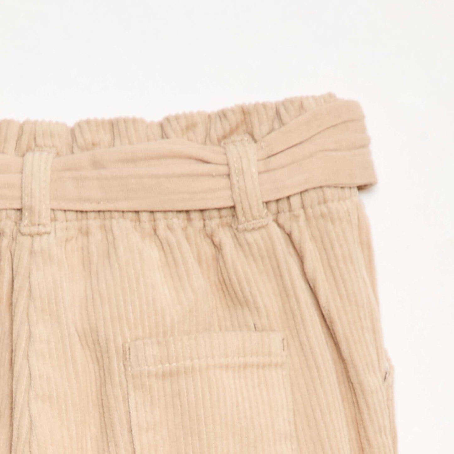Corduroy Paperbag Trousers BEIGE